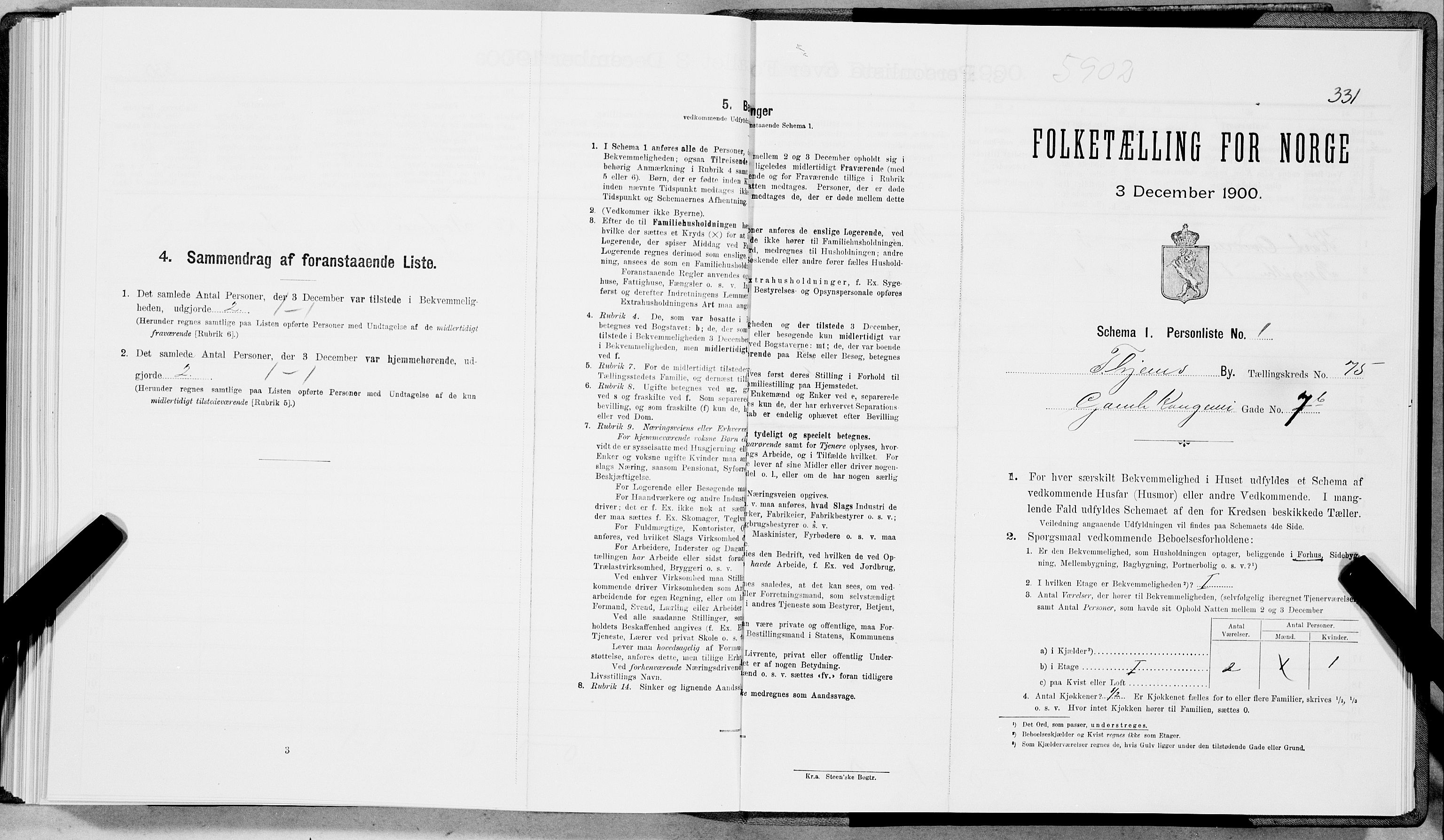 SAT, Folketelling 1900 for 1601 Trondheim kjøpstad, 1900, s. 15188