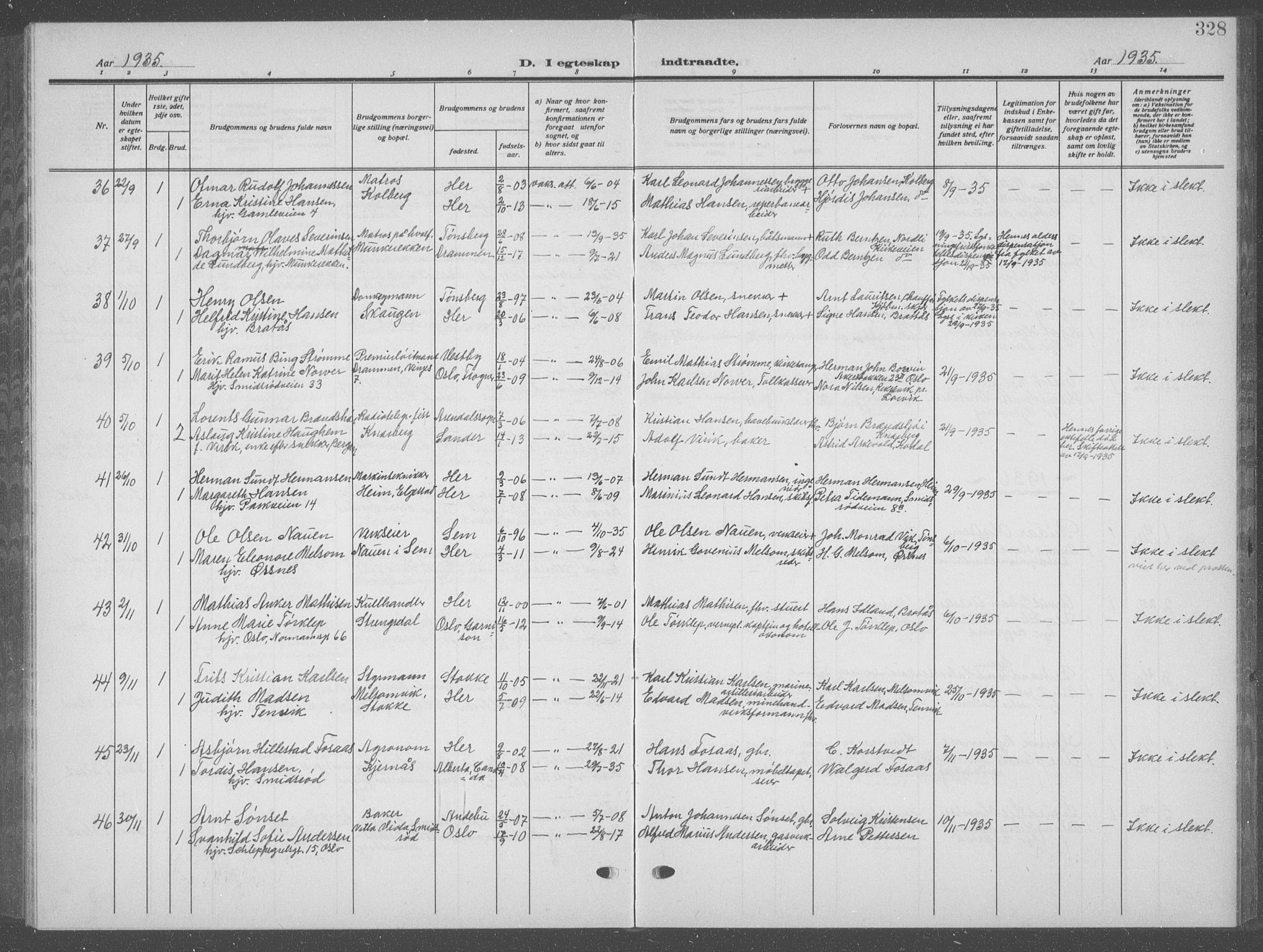 Nøtterøy kirkebøker, AV/SAKO-A-354/G/Ga/L0006: Klokkerbok nr. I 6, 1925-1939, s. 328