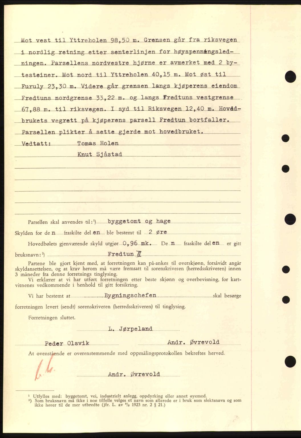 Nordre Sunnmøre sorenskriveri, AV/SAT-A-0006/1/2/2C/2Ca: Pantebok nr. A15, 1942-1943, Dagboknr: 19/1943