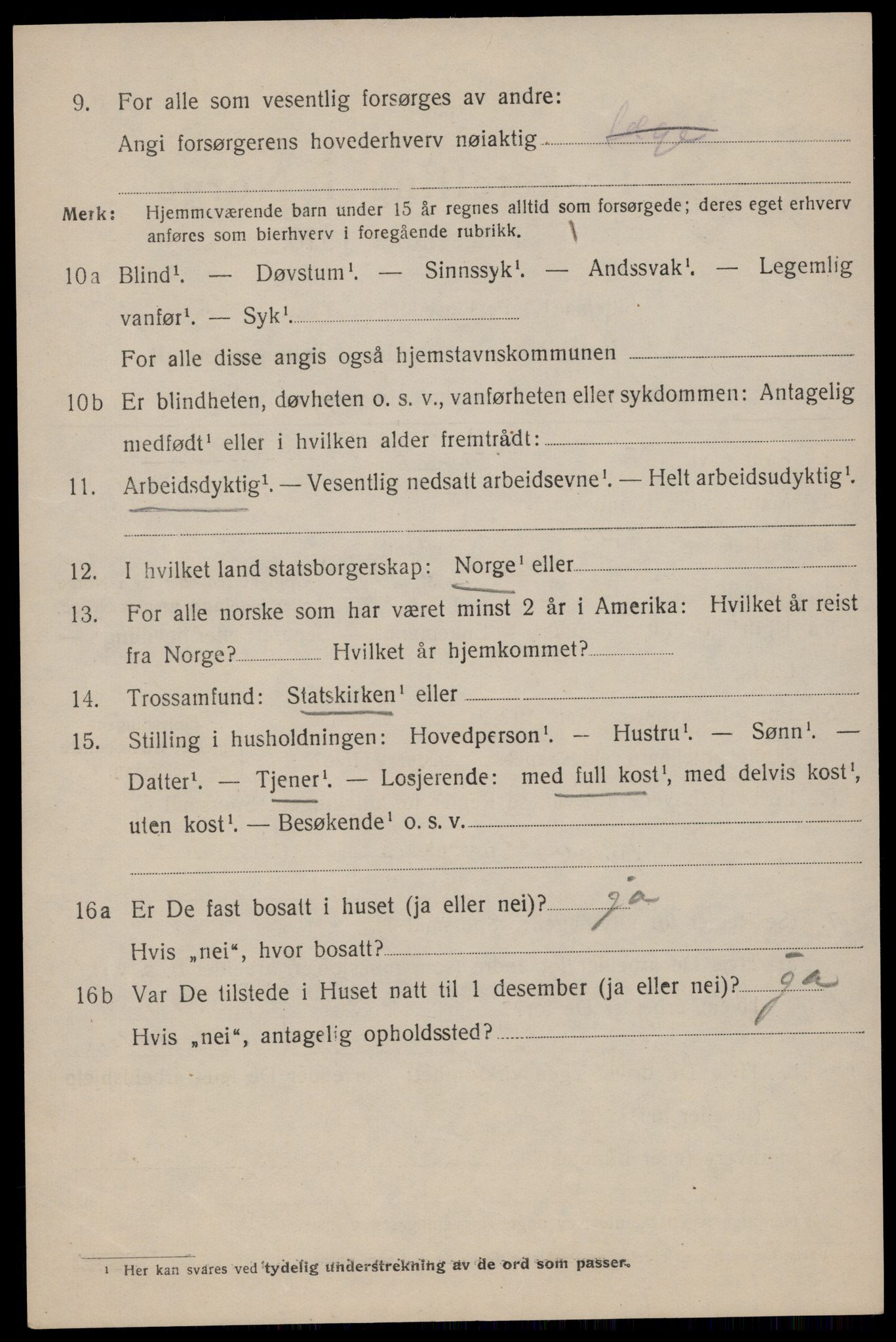SAST, Folketelling 1920 for 1101 Egersund ladested, 1920, s. 4007