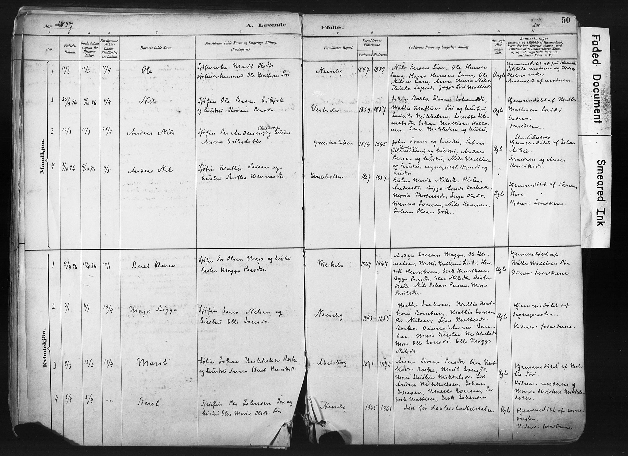 Nesseby sokneprestkontor, SATØ/S-1330/H/Ha/L0006kirke: Ministerialbok nr. 6, 1885-1985, s. 50