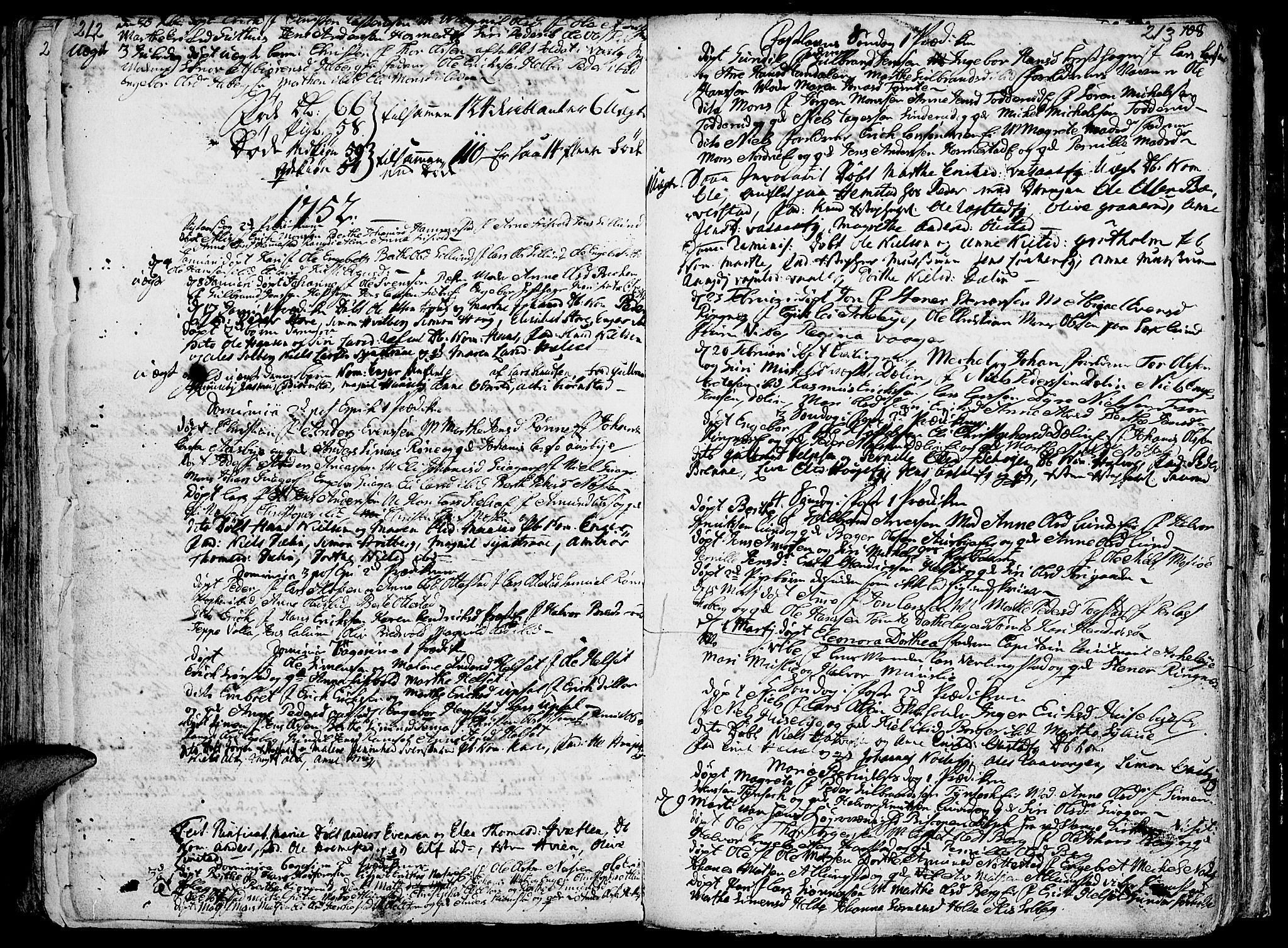 Stange prestekontor, AV/SAH-PREST-002/K/L0004: Ministerialbok nr. 4, 1735-1754, s. 212-213