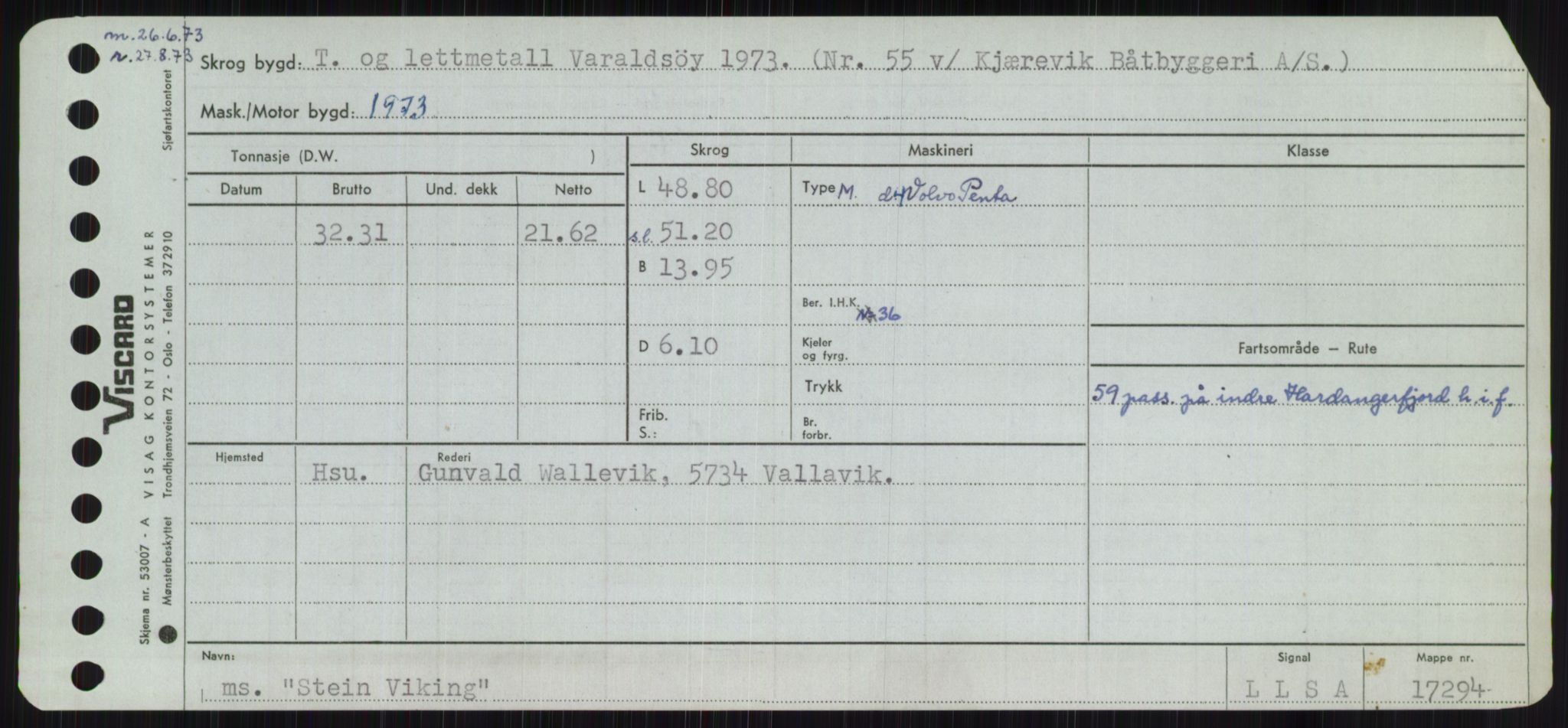 Sjøfartsdirektoratet med forløpere, Skipsmålingen, RA/S-1627/H/Ha/L0005/0002: Fartøy, S-Sven / Fartøy, Skjo-Sven, s. 457