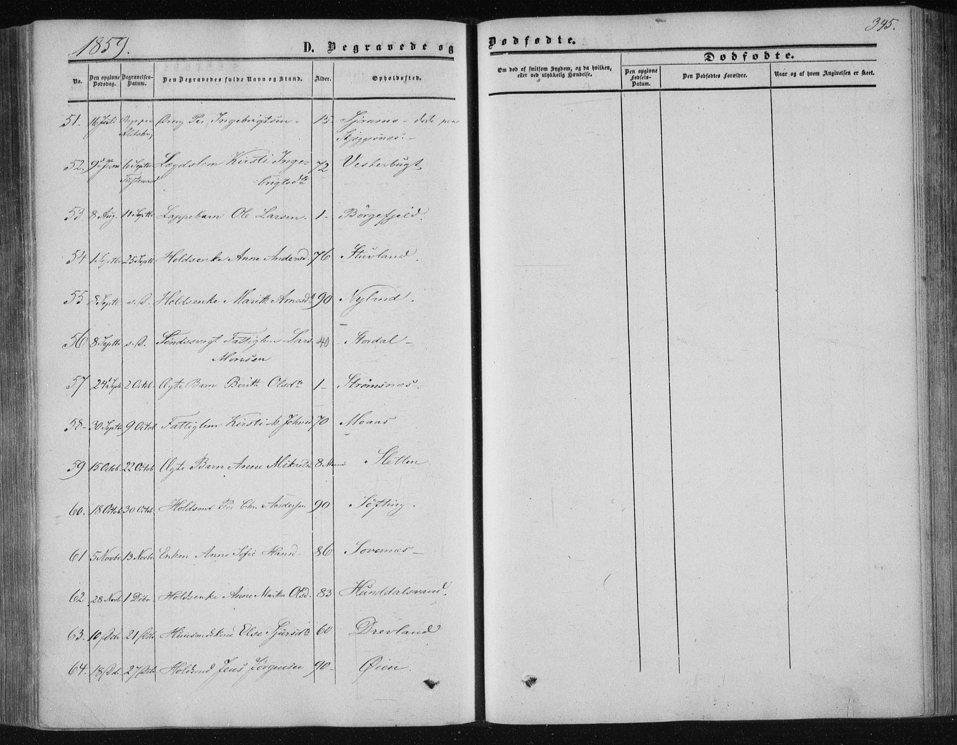 Ministerialprotokoller, klokkerbøker og fødselsregistre - Nordland, SAT/A-1459/820/L0293: Ministerialbok nr. 820A14, 1855-1865, s. 345