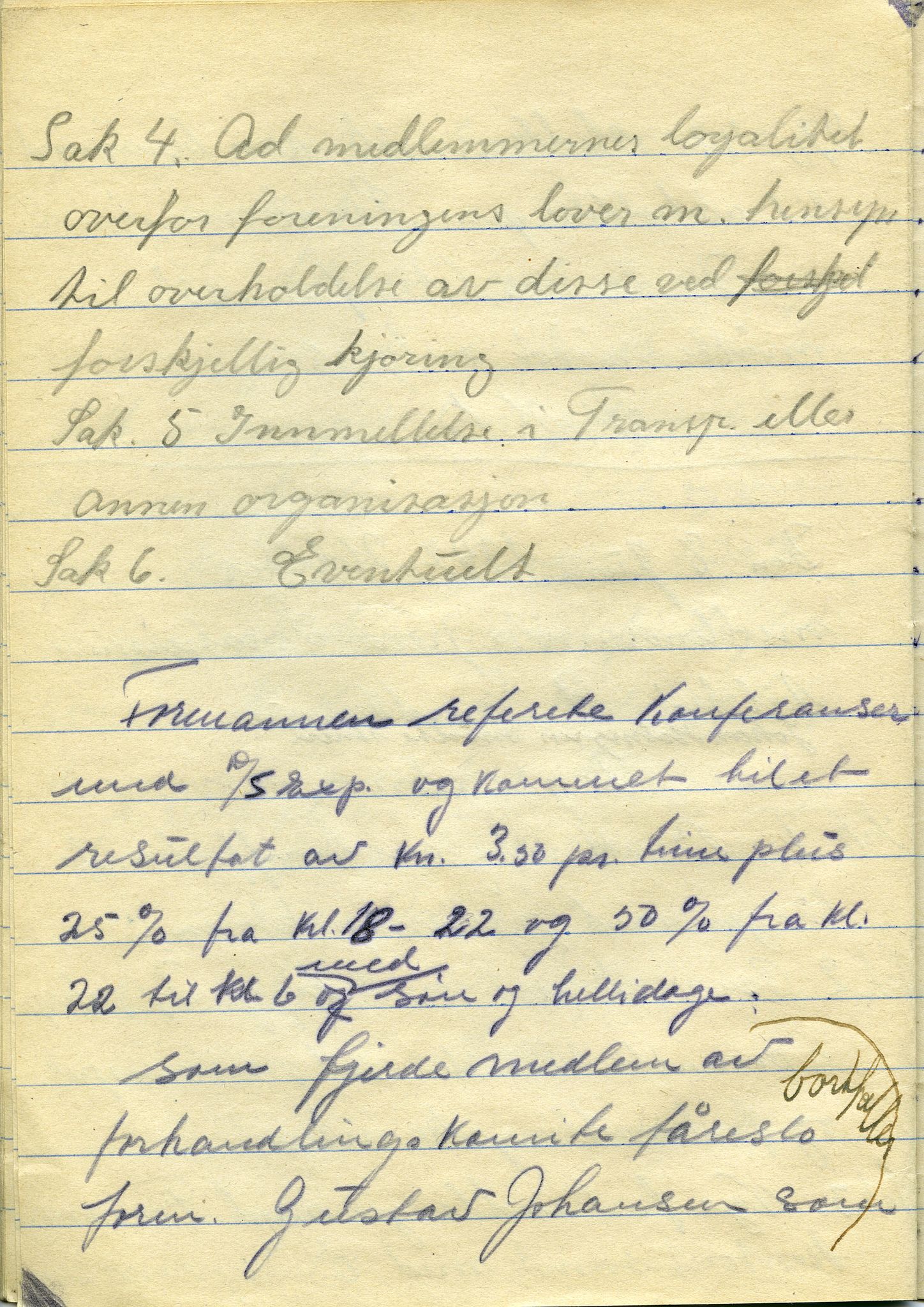 Vadsø vognmannsforening, FMFB/A-1073/A/L0001: Møtebok, 1947