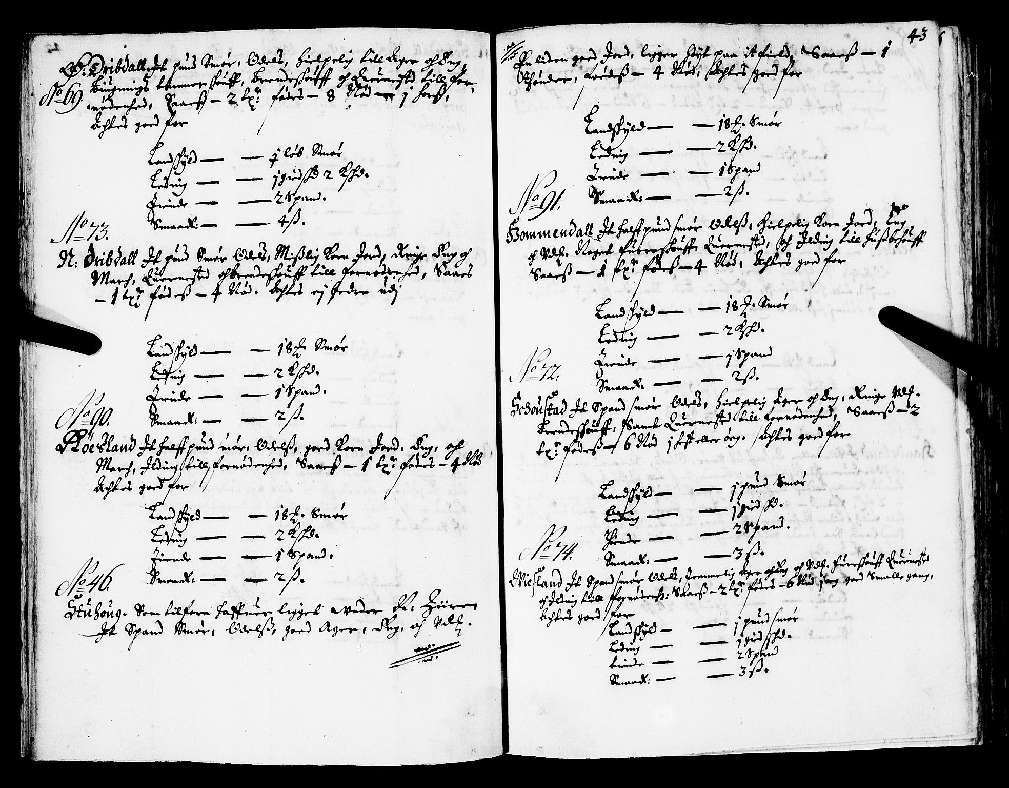 Rentekammeret inntil 1814, Realistisk ordnet avdeling, AV/RA-EA-4070/N/Nb/Nba/L0032: Jæren og Dalane fogderi, 1668, s. 42b-43a