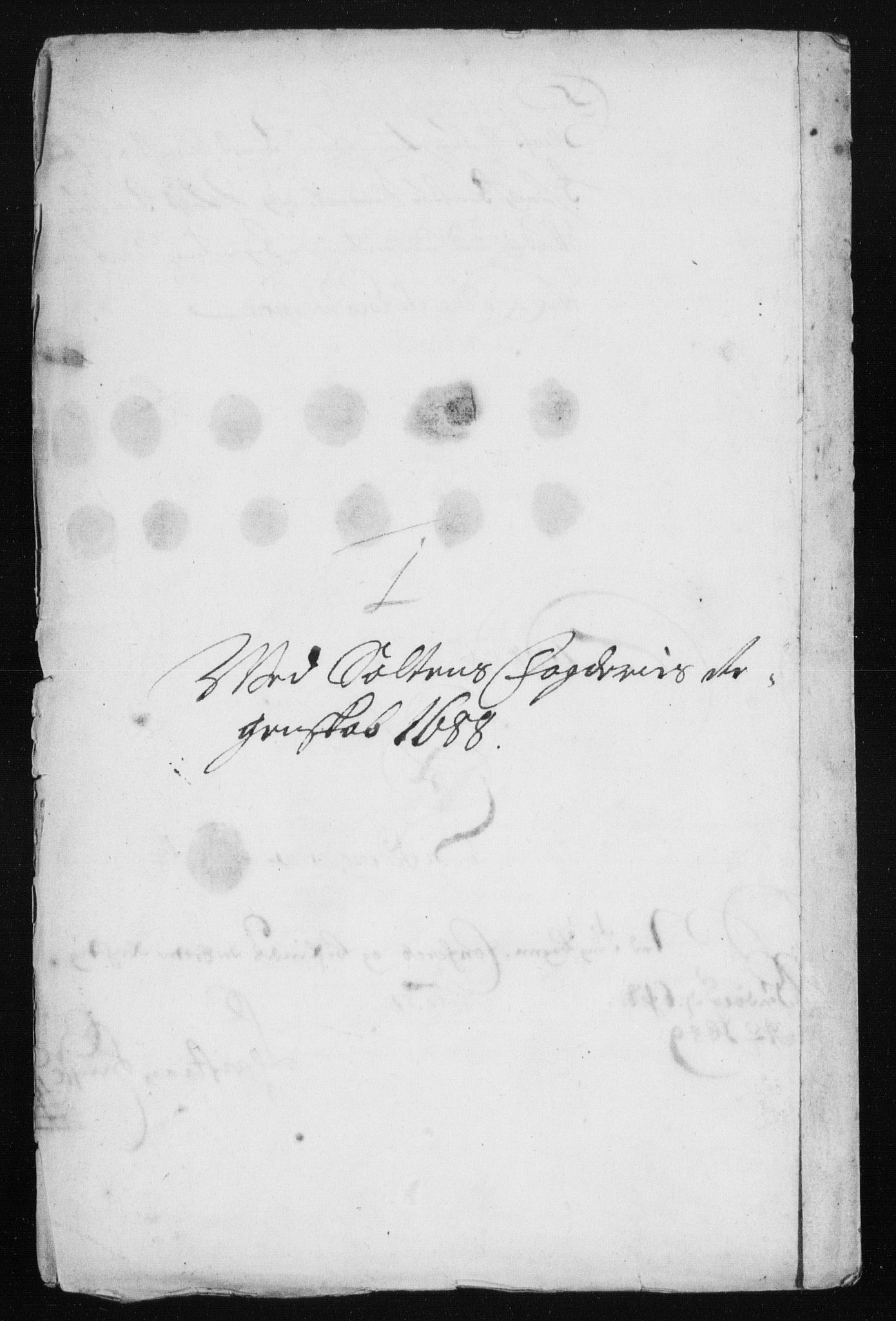 Rentekammeret inntil 1814, Reviderte regnskaper, Stiftamtstueregnskaper, Trondheim stiftamt og Nordland amt, AV/RA-EA-6044/R/Rh/L0011: Nordland amt, 1688