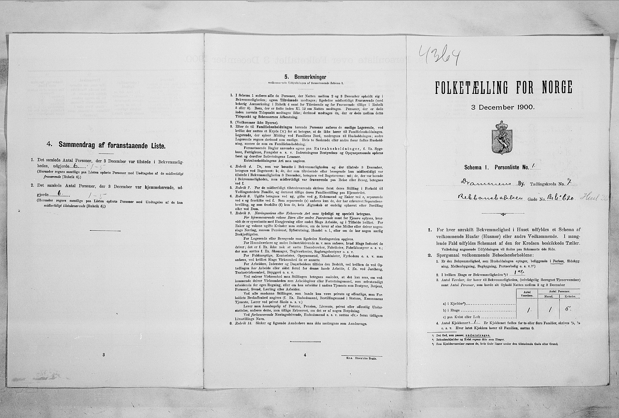 RA, Folketelling 1900 for 0602 Drammen kjøpstad, 1900, s. 1416