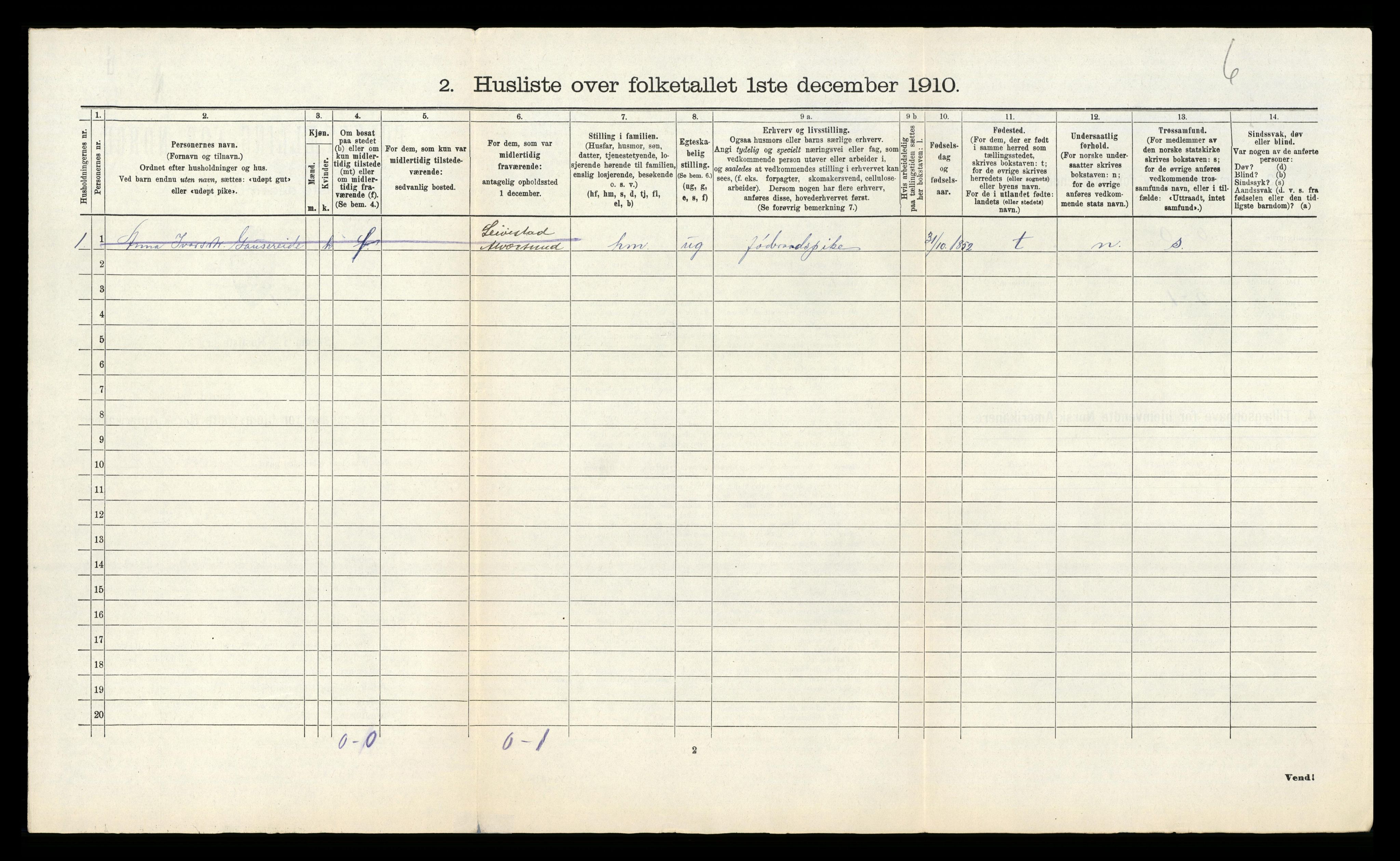 RA, Folketelling 1910 for 1257 Alversund herred, 1910, s. 1105