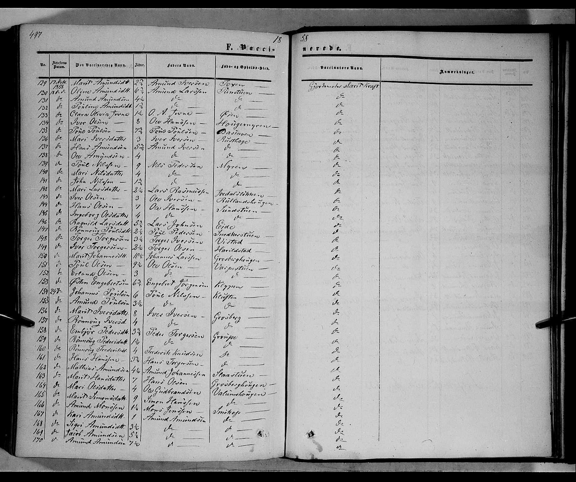 Nord-Fron prestekontor, AV/SAH-PREST-080/H/Ha/Haa/L0001: Ministerialbok nr. 1, 1851-1864, s. 497