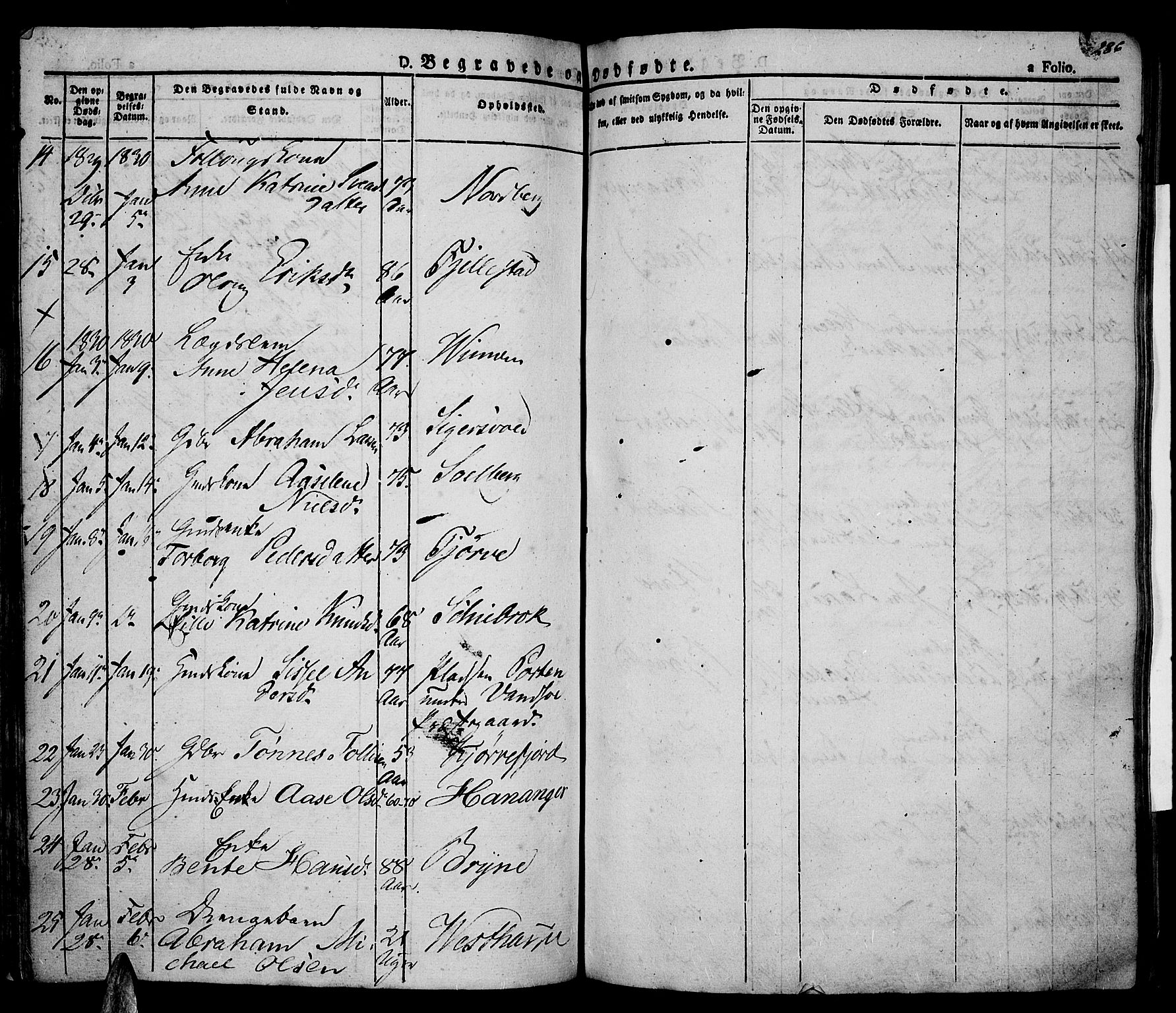 Lista sokneprestkontor, AV/SAK-1111-0027/F/Fa/L0008: Ministerialbok nr. A 8, 1823-1835, s. 286