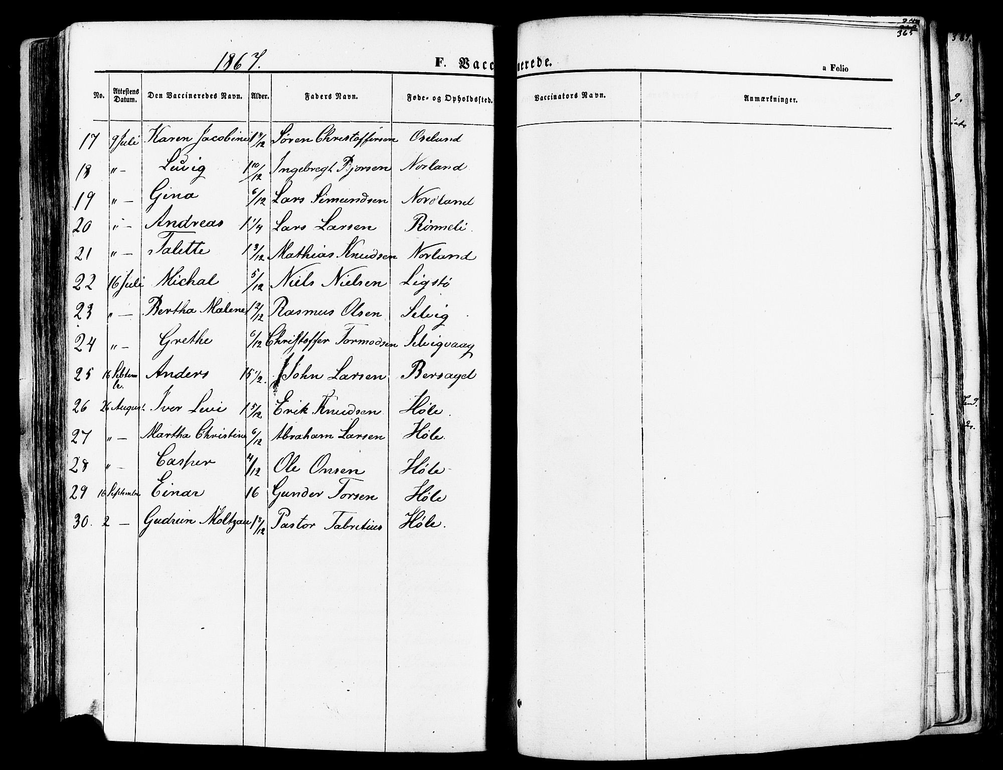 Høgsfjord sokneprestkontor, AV/SAST-A-101624/H/Ha/Haa/L0002: Ministerialbok nr. A 2, 1855-1885, s. 365