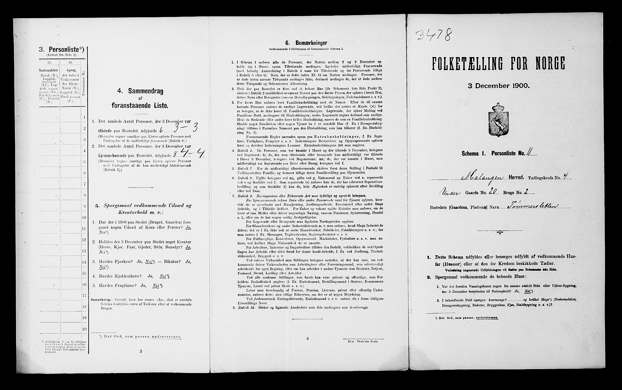 SATØ, Folketelling 1900 for 1932 Malangen herred, 1900, s. 229