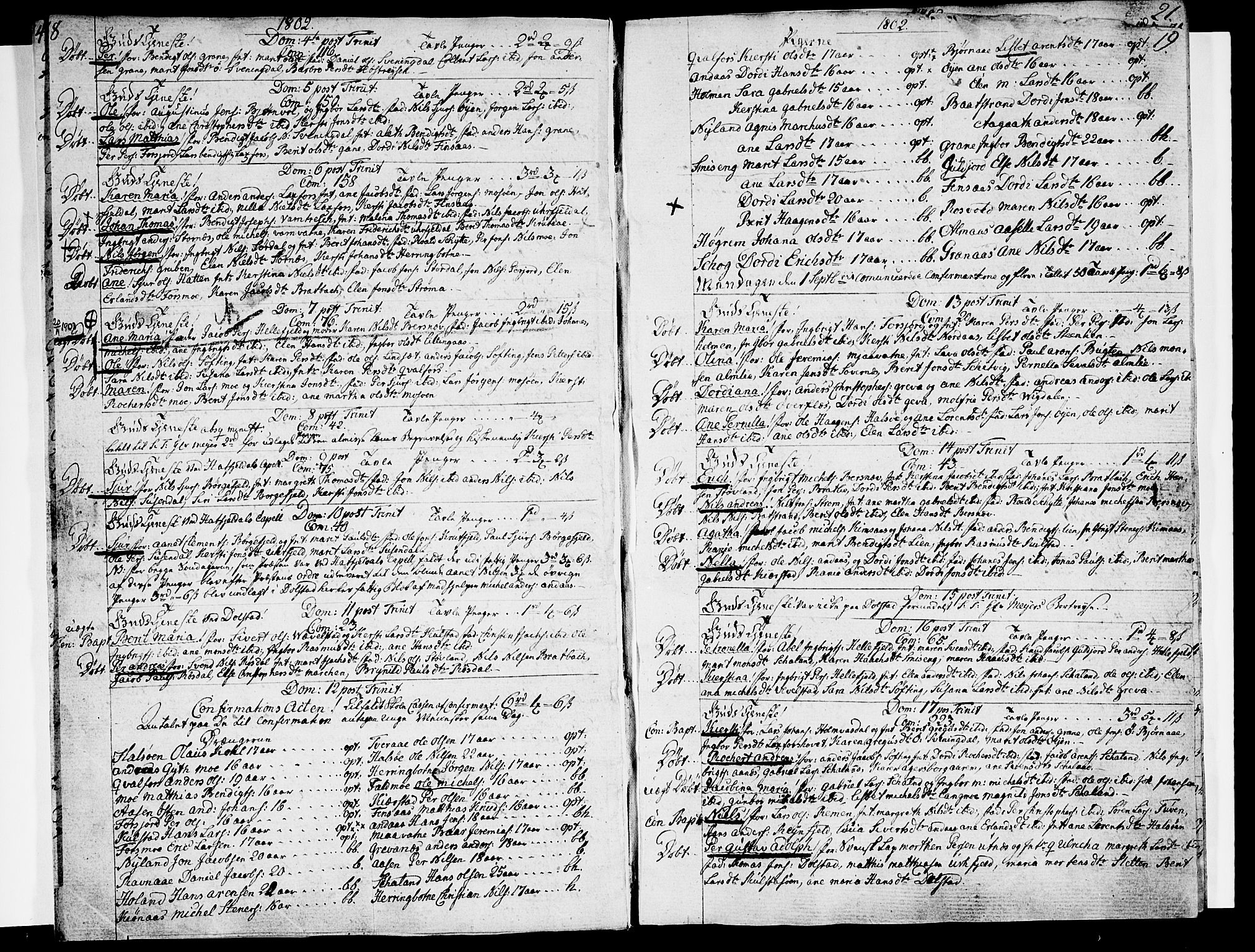 Ministerialprotokoller, klokkerbøker og fødselsregistre - Nordland, AV/SAT-A-1459/820/L0287: Ministerialbok nr. 820A08, 1800-1819, s. 18-19