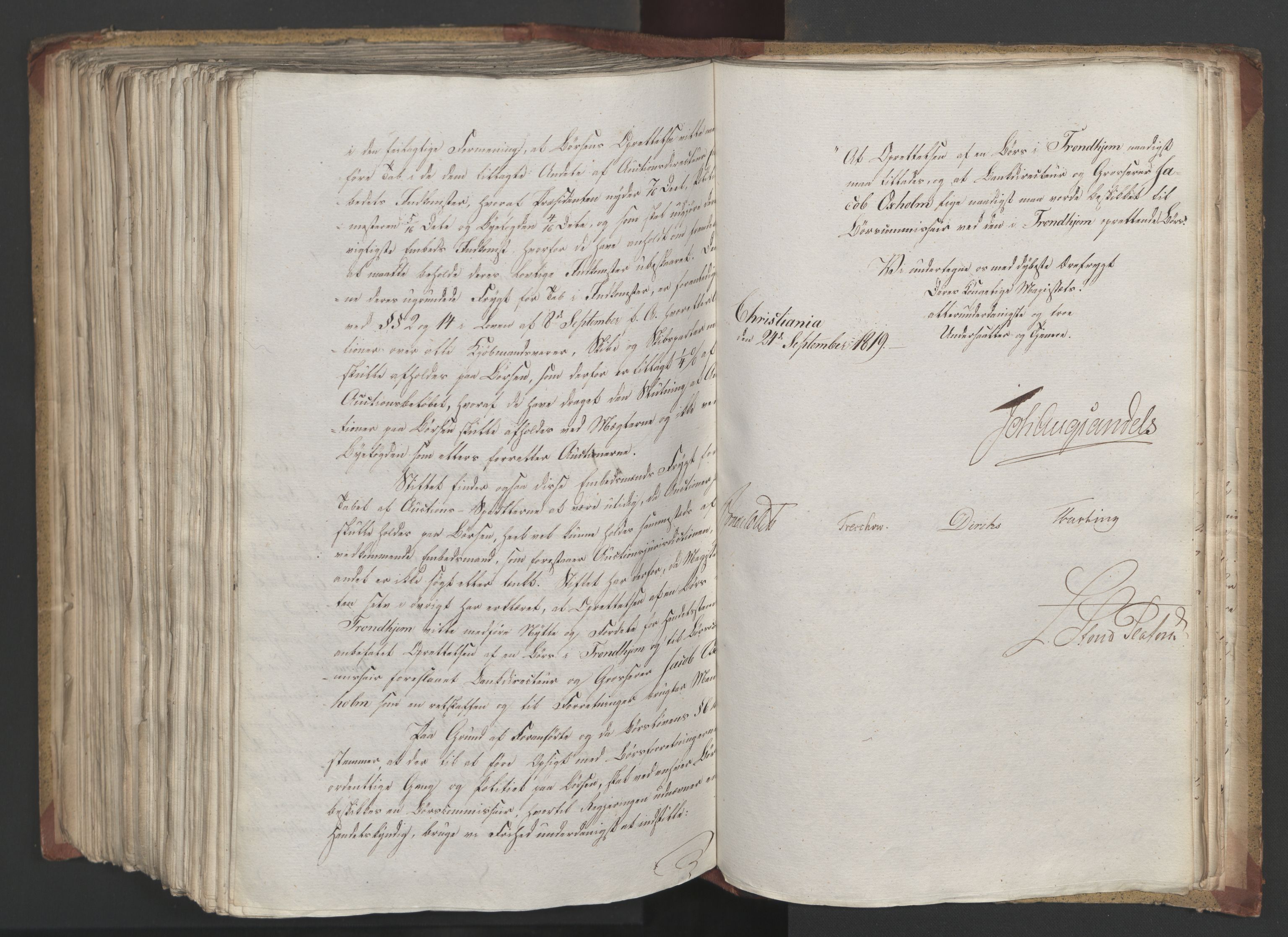 Statsrådsavdelingen i Stockholm, AV/RA-S-1003/D/Da/L0019: Regjeringsinnstillinger nr. 3856-4052, 1819, s. 457