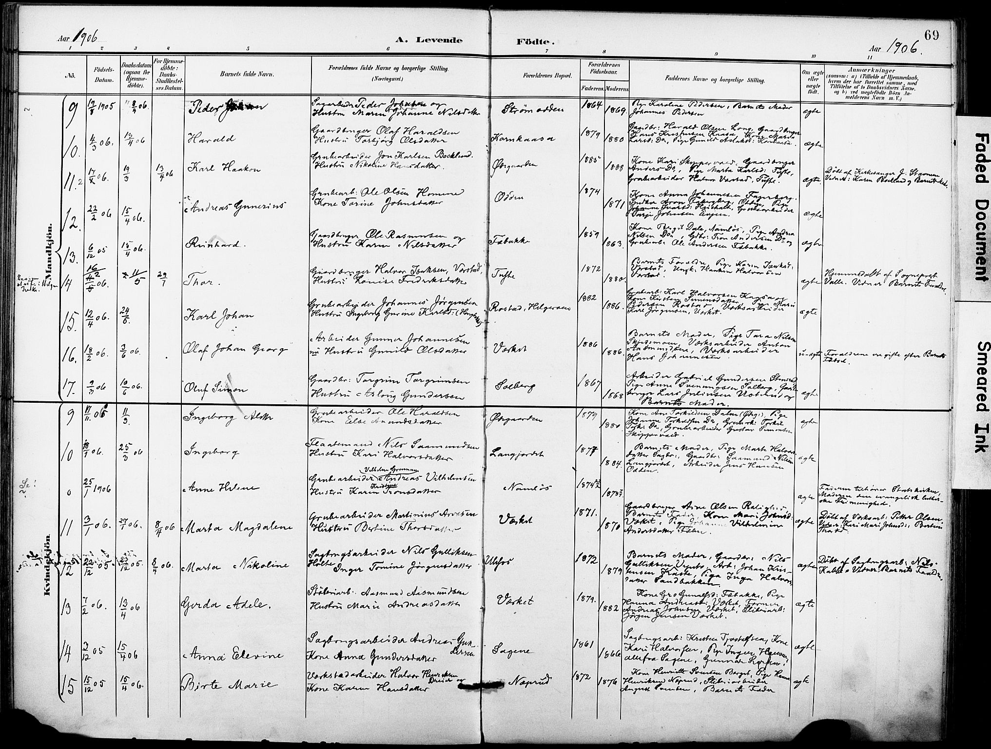 Holla kirkebøker, AV/SAKO-A-272/F/Fa/L0010: Ministerialbok nr. 10, 1897-1907, s. 69