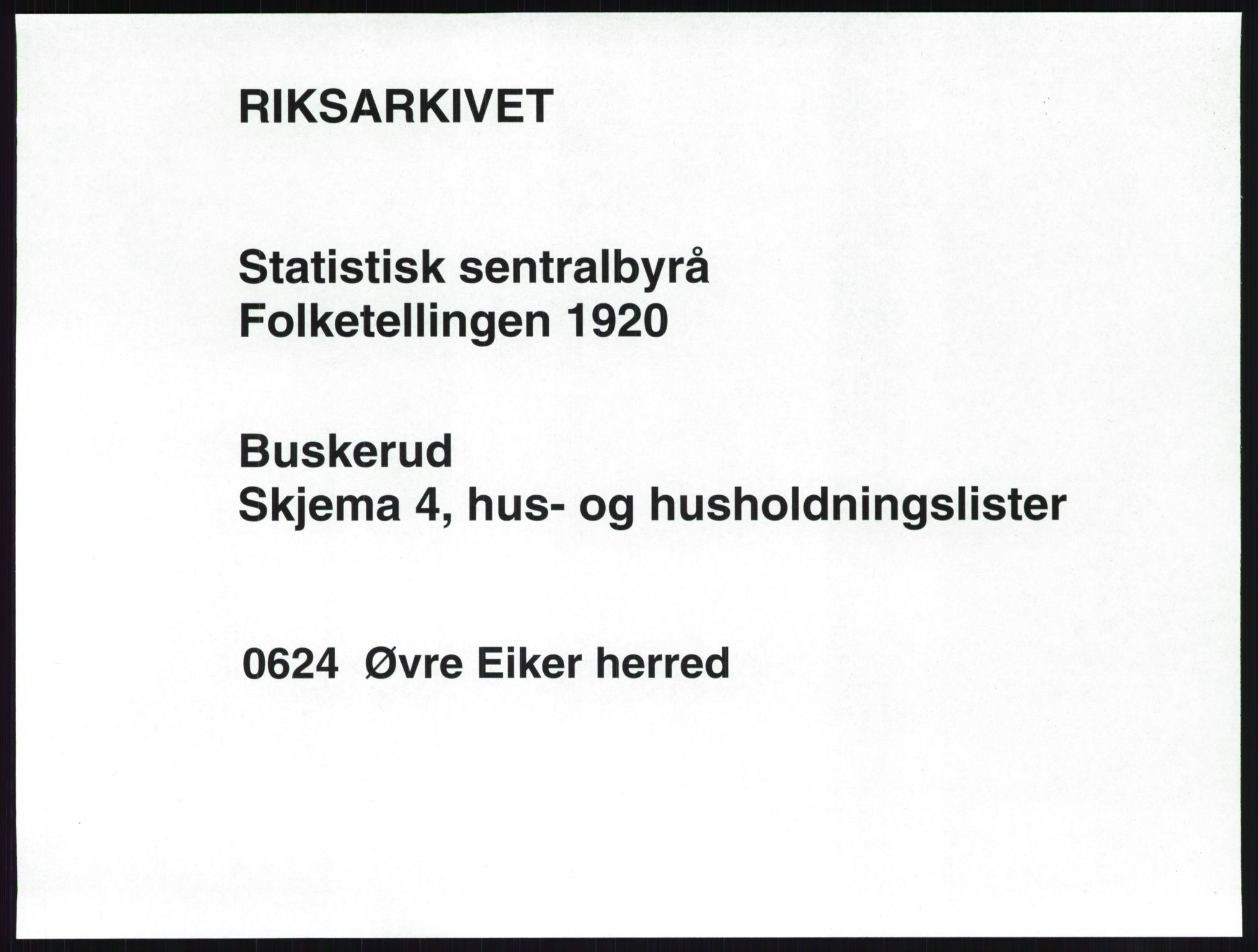 SAKO, Folketelling 1920 for 0624 Øvre Eiker herred, 1920, s. 85