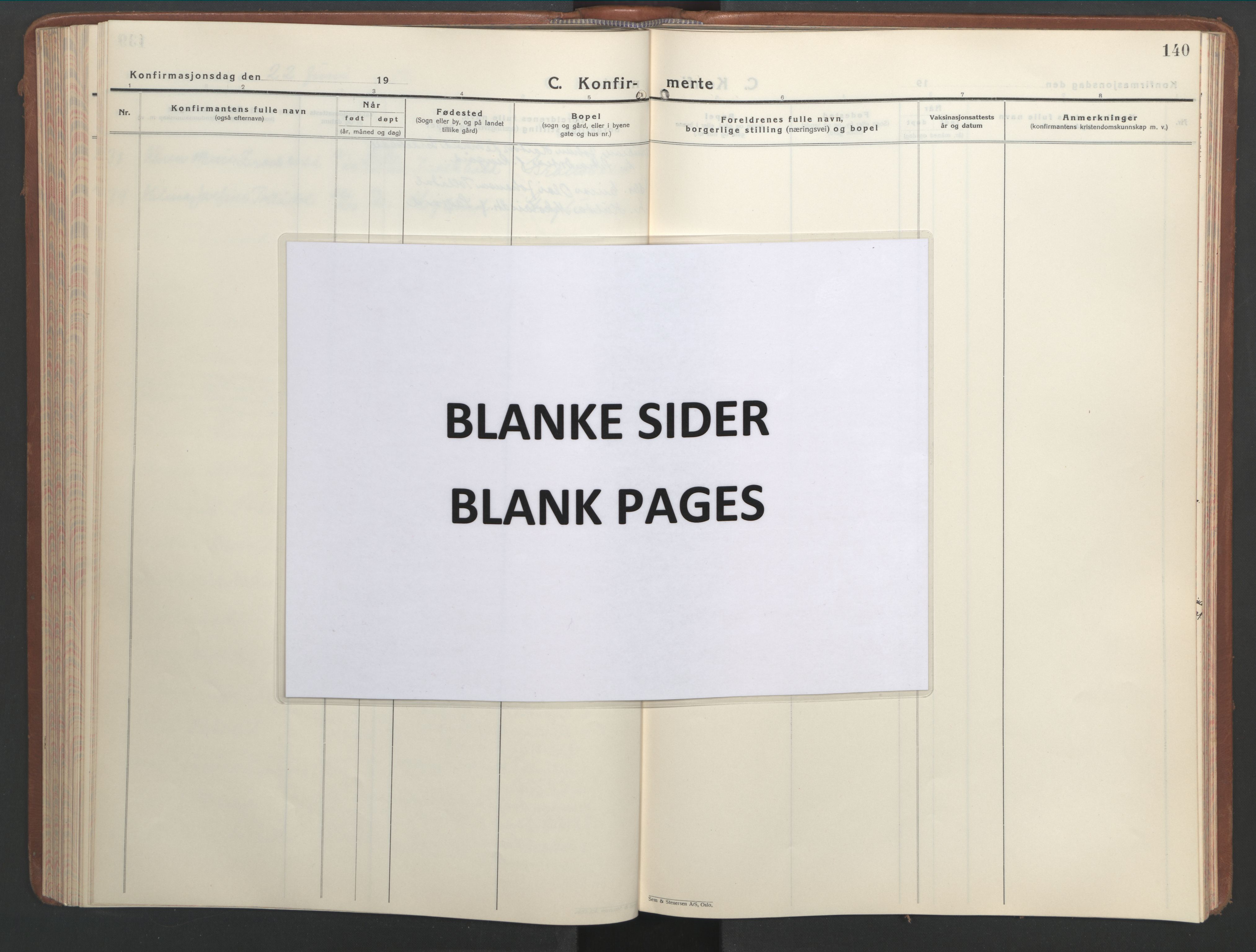 Ministerialprotokoller, klokkerbøker og fødselsregistre - Nordland, AV/SAT-A-1459/846/L0657: Klokkerbok nr. 846C07, 1936-1952, s. 140