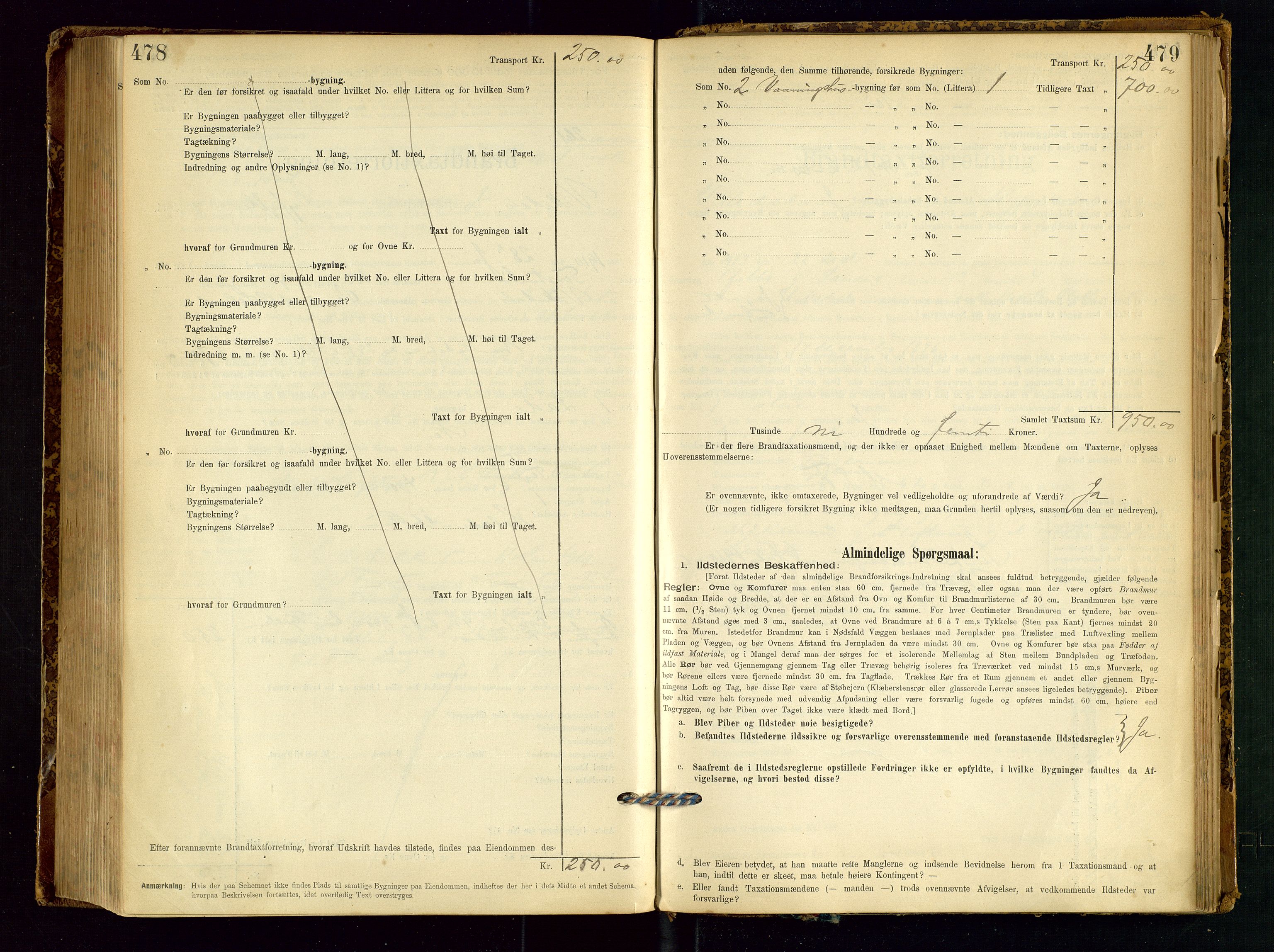 Vikedal lensmannskontor, SAST/A-100179/Gob/L0004: Branntakstprotokoll, 1894-1952, s. 478-479