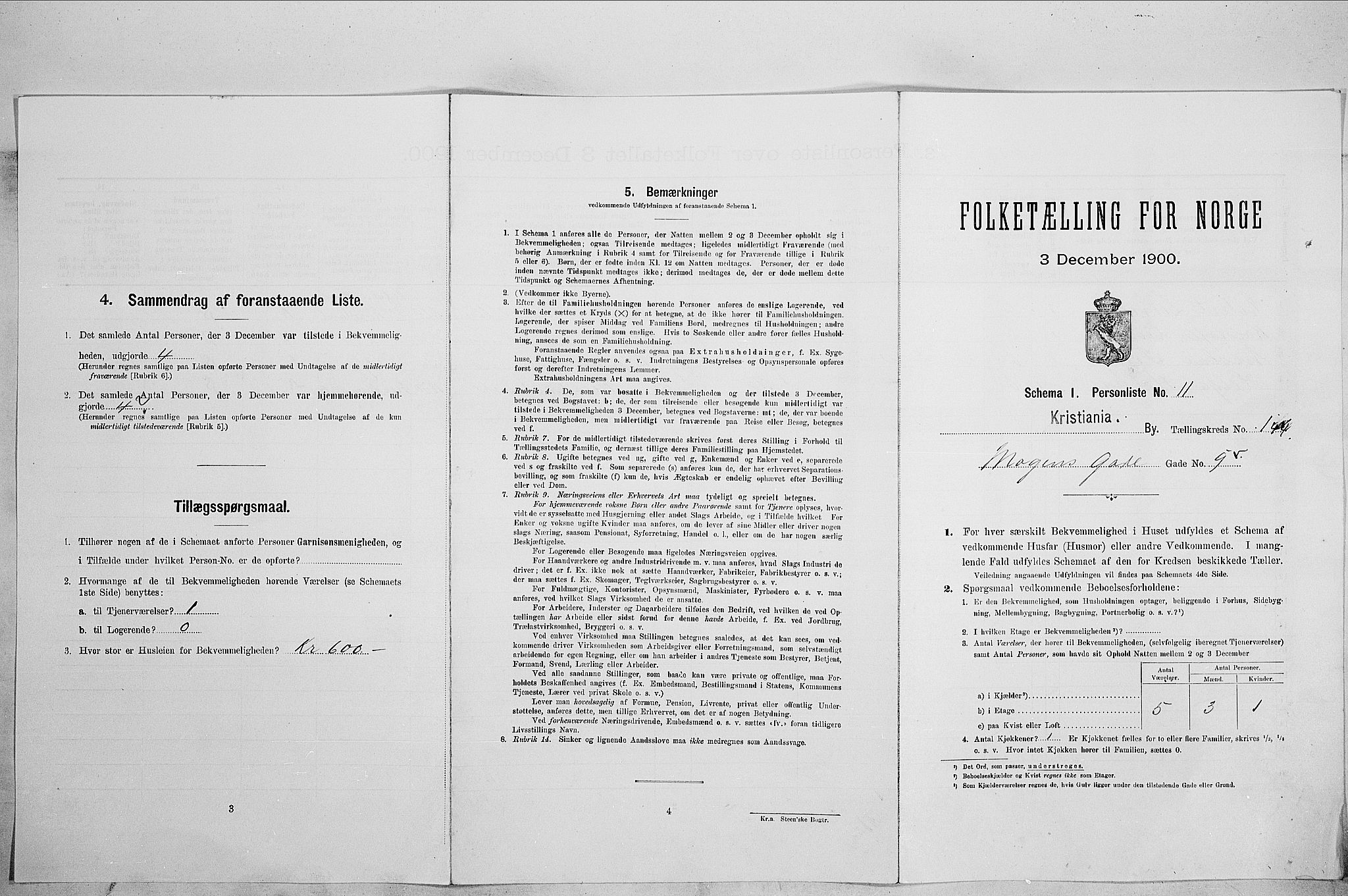 SAO, Folketelling 1900 for 0301 Kristiania kjøpstad, 1900, s. 59399
