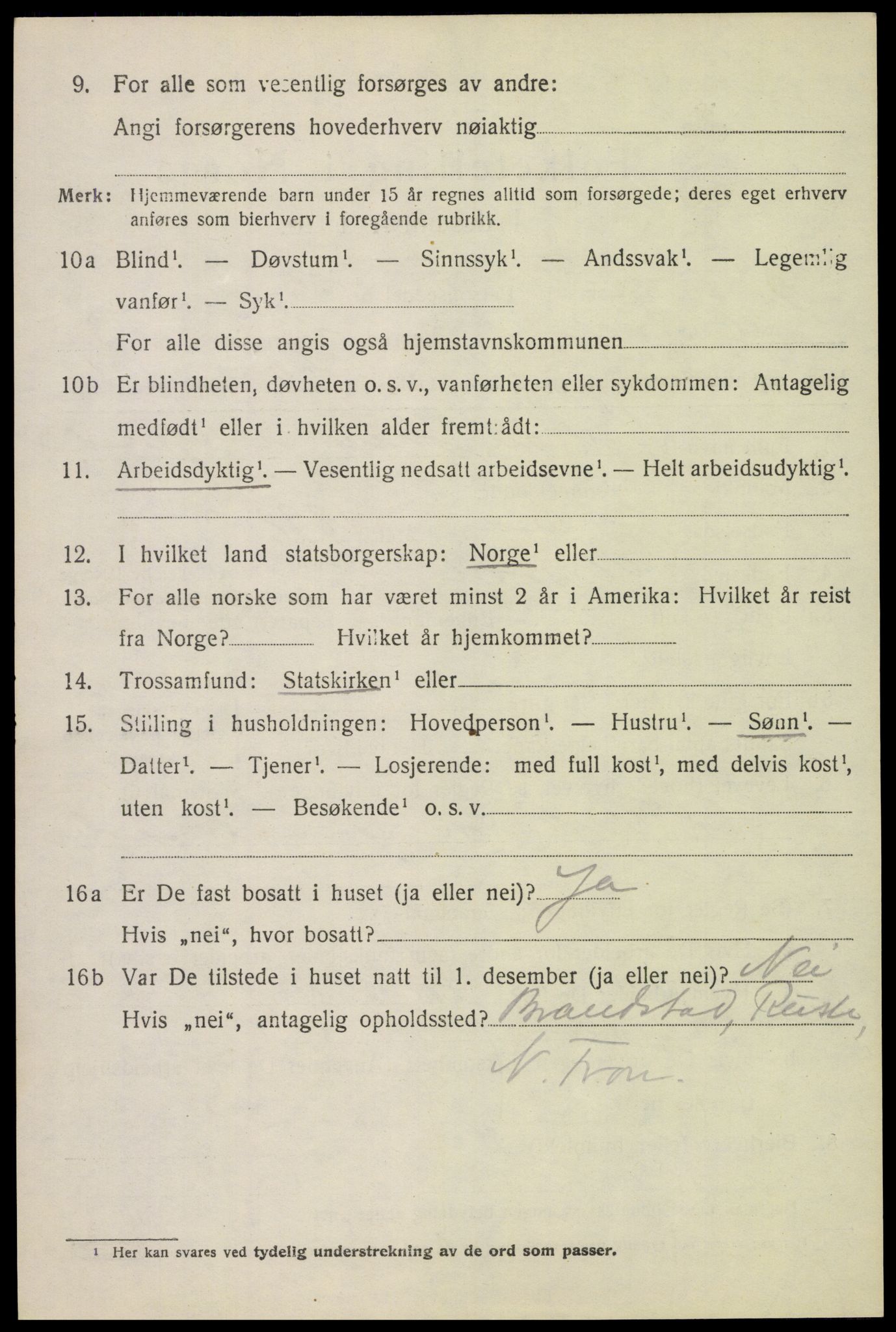SAH, Folketelling 1920 for 0518 Nord-Fron herred, 1920, s. 3277
