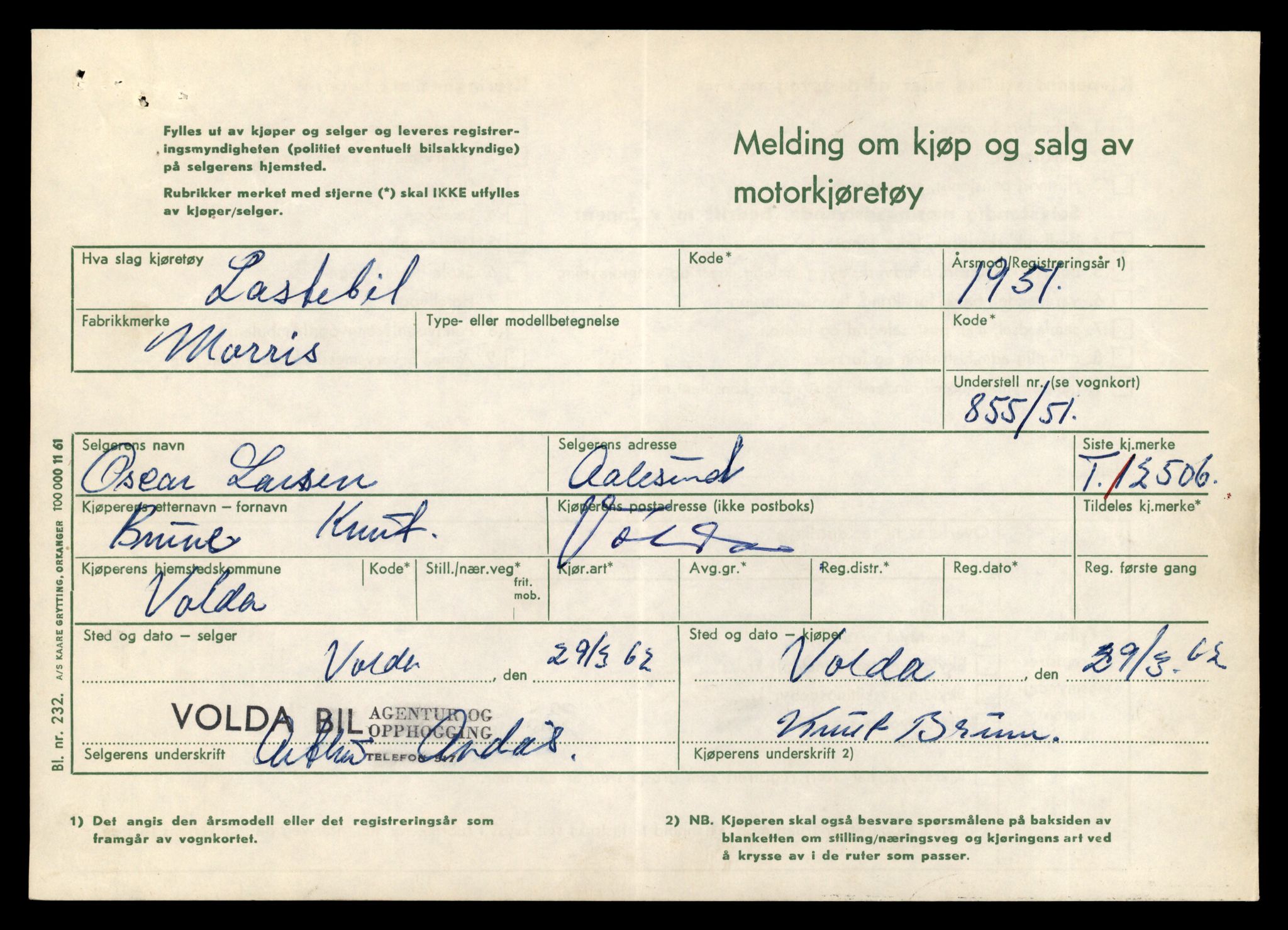 Møre og Romsdal vegkontor - Ålesund trafikkstasjon, AV/SAT-A-4099/F/Fe/L0034: Registreringskort for kjøretøy T 12500 - T 12652, 1927-1998, s. 163