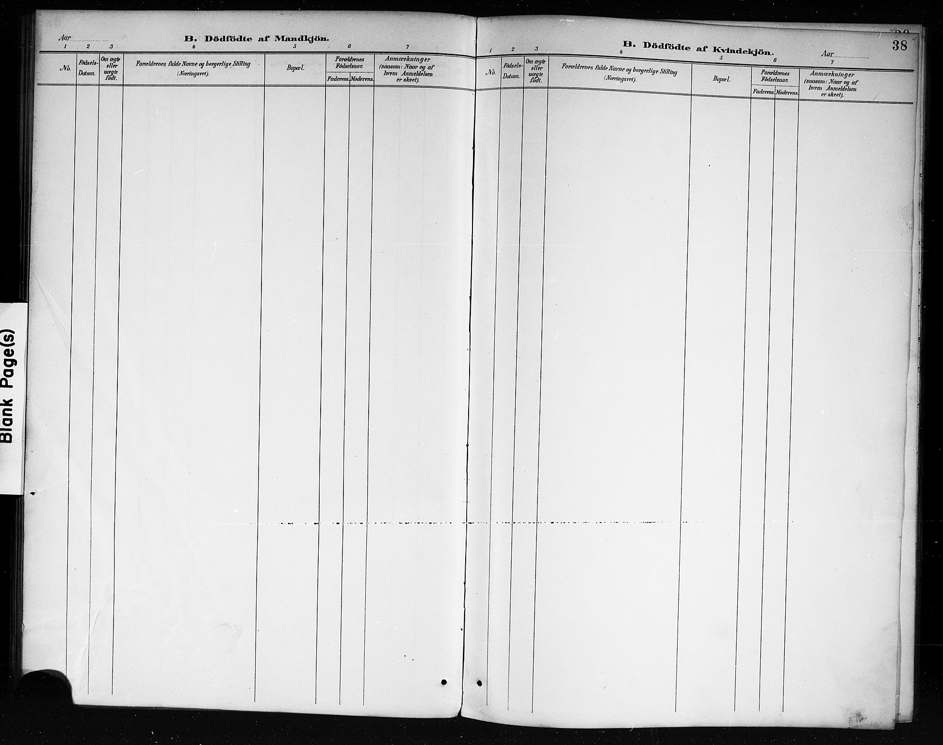 Lårdal kirkebøker, AV/SAKO-A-284/G/Ga/L0003: Klokkerbok nr. I 3, 1891-1918, s. 38