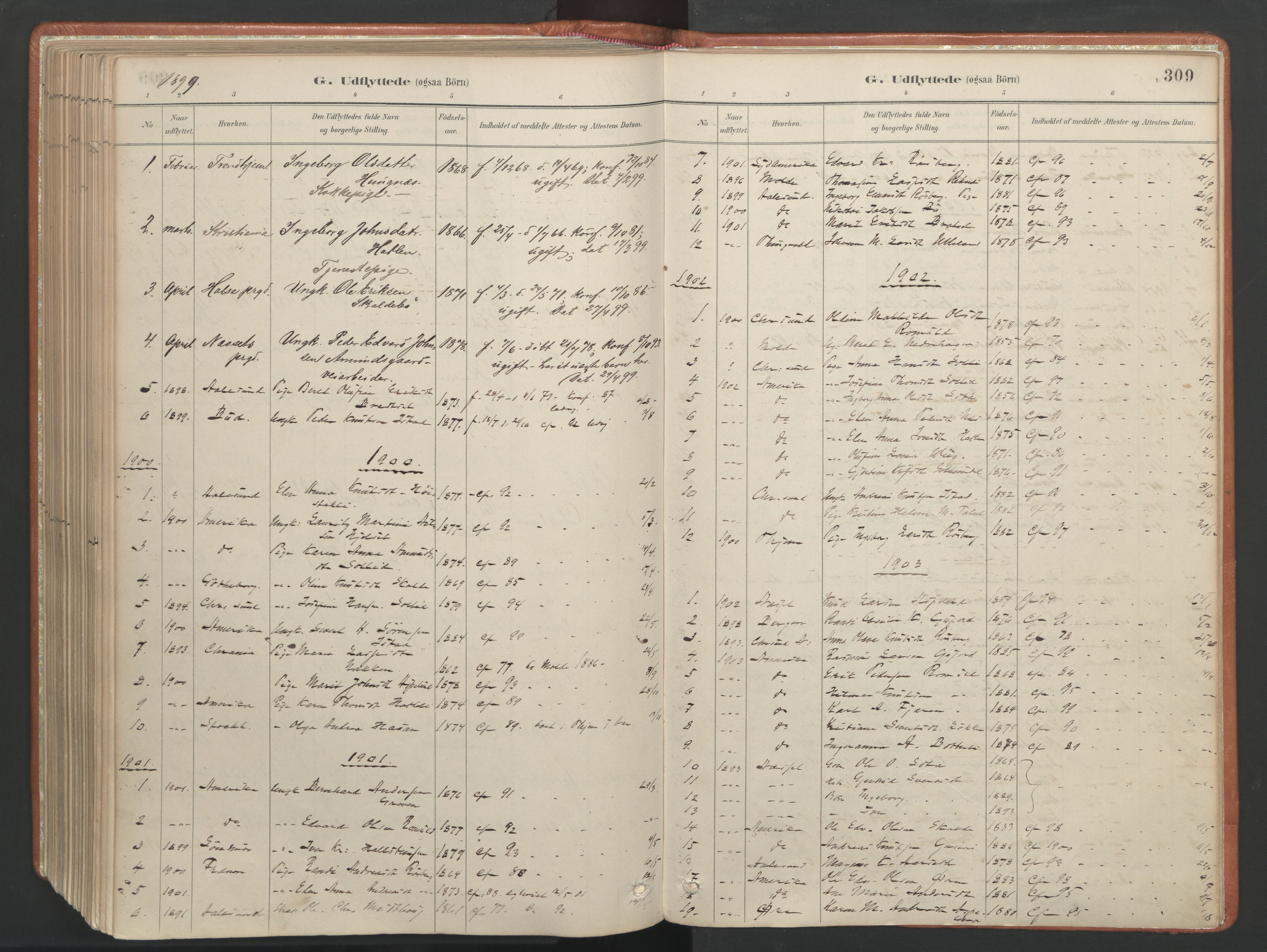 Ministerialprotokoller, klokkerbøker og fødselsregistre - Møre og Romsdal, AV/SAT-A-1454/557/L0682: Ministerialbok nr. 557A04, 1887-1970, s. 309