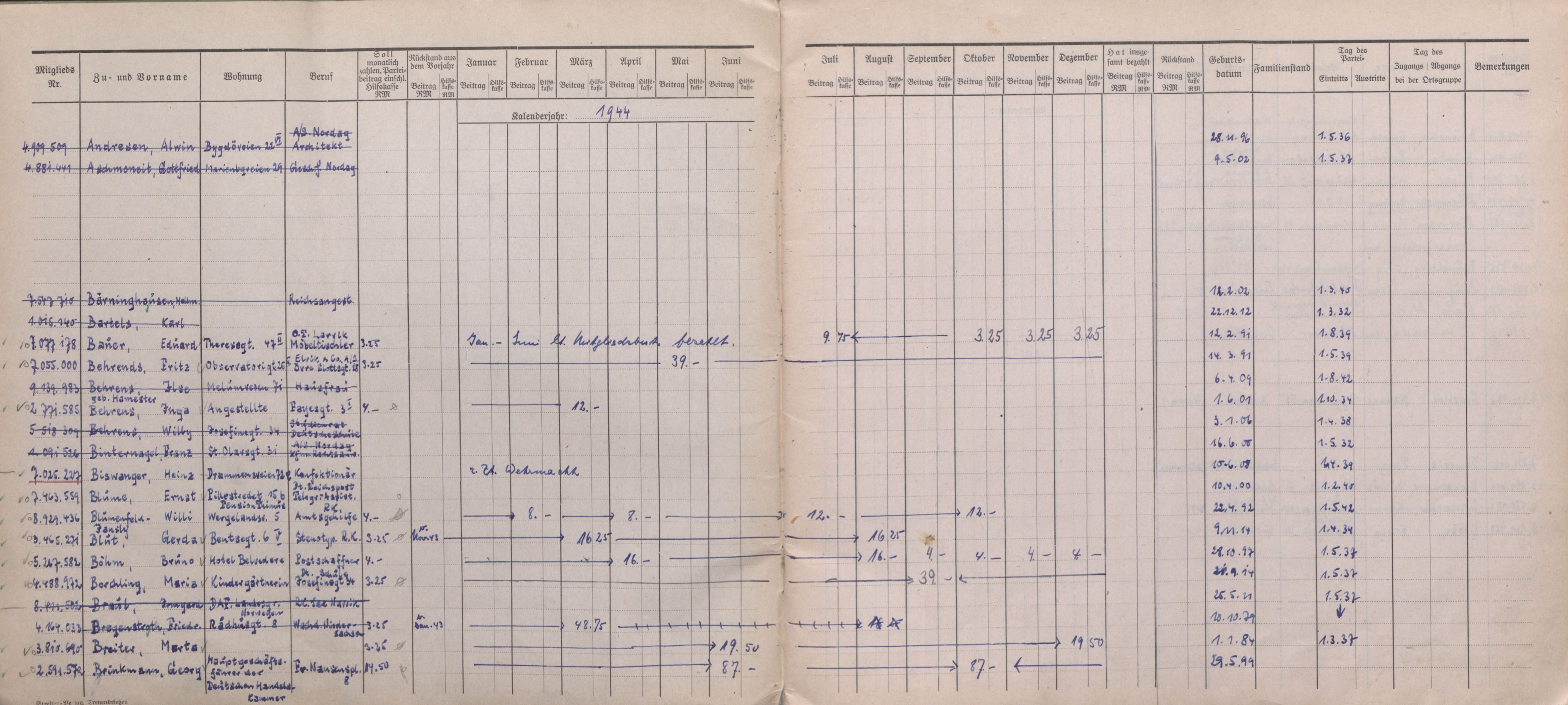 Forsvarets Overkommando. 2 kontor. Arkiv 11.4. Spredte tyske arkivsaker, AV/RA-RAFA-7031/D/Dar/Darb/L0016: Reichskommissariat - NSDAP in Norwegen, 1941-1944, s. 107