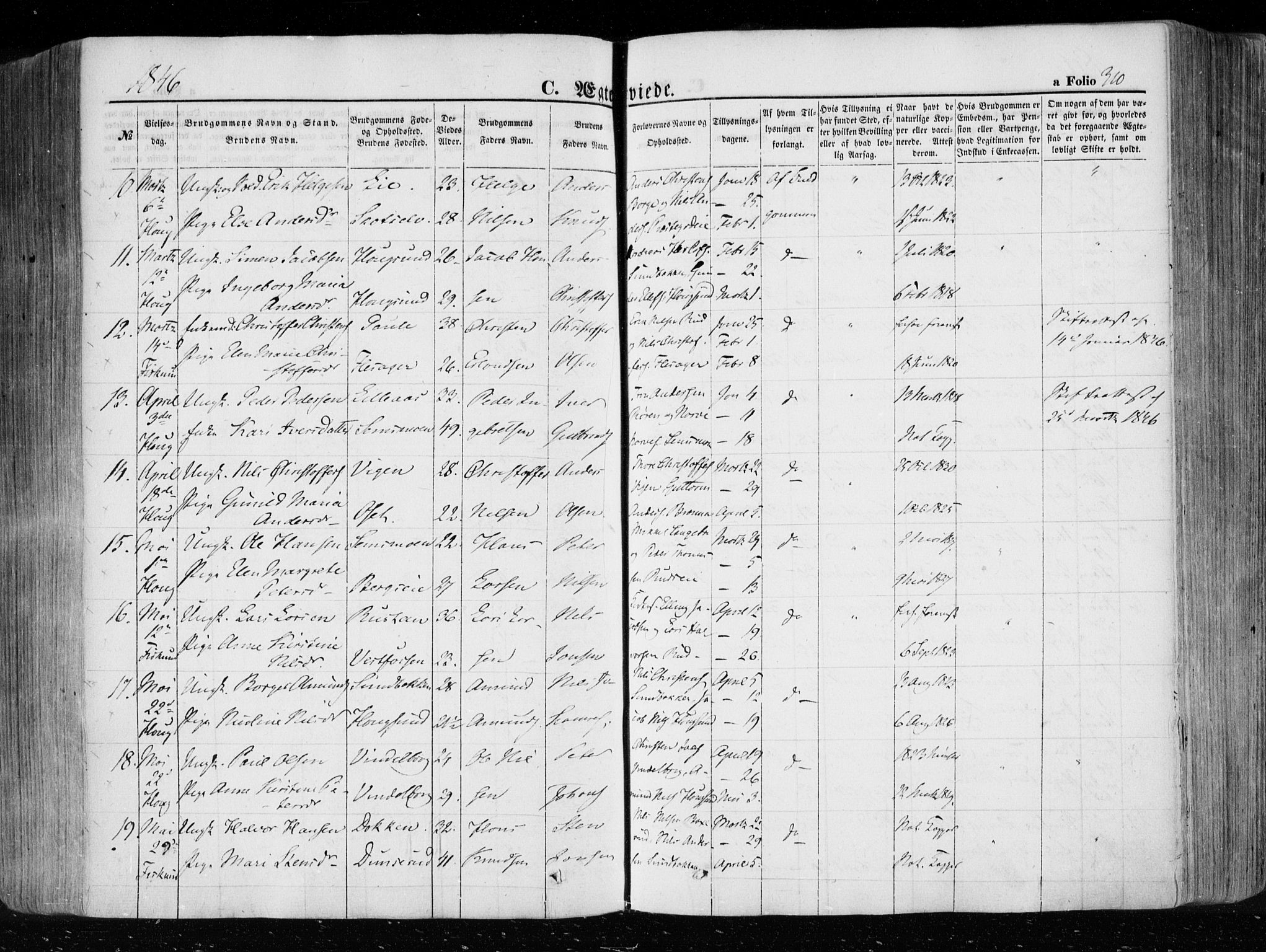 Eiker kirkebøker, AV/SAKO-A-4/F/Fa/L0014: Ministerialbok nr. I 14, 1846-1854, s. 310