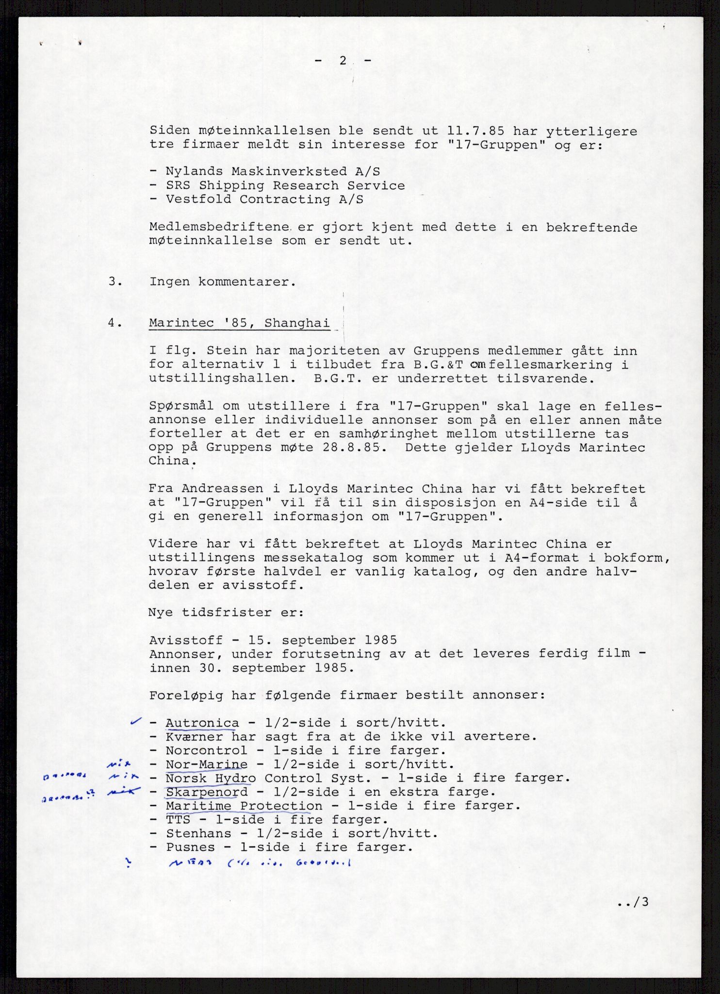 "17-Gruppen Kina", AV/RA-PA-1688/A/L0001: Møtereferater, 1979-1986, s. 217
