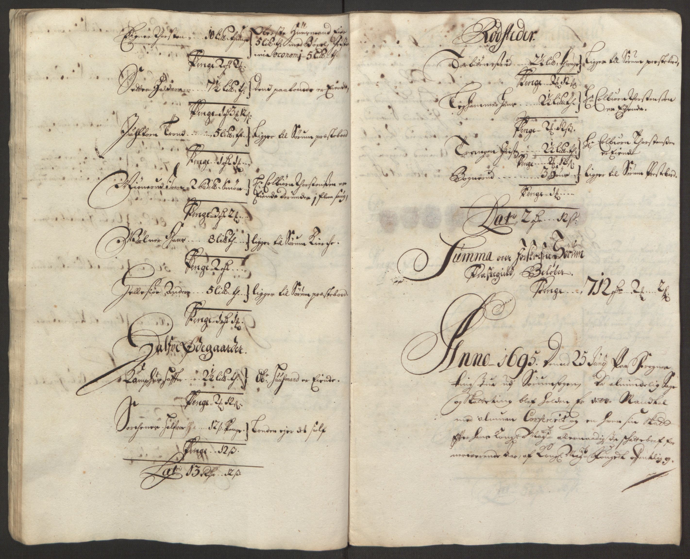 Rentekammeret inntil 1814, Reviderte regnskaper, Fogderegnskap, AV/RA-EA-4092/R11/L0579: Fogderegnskap Nedre Romerike, 1694-1695, s. 301