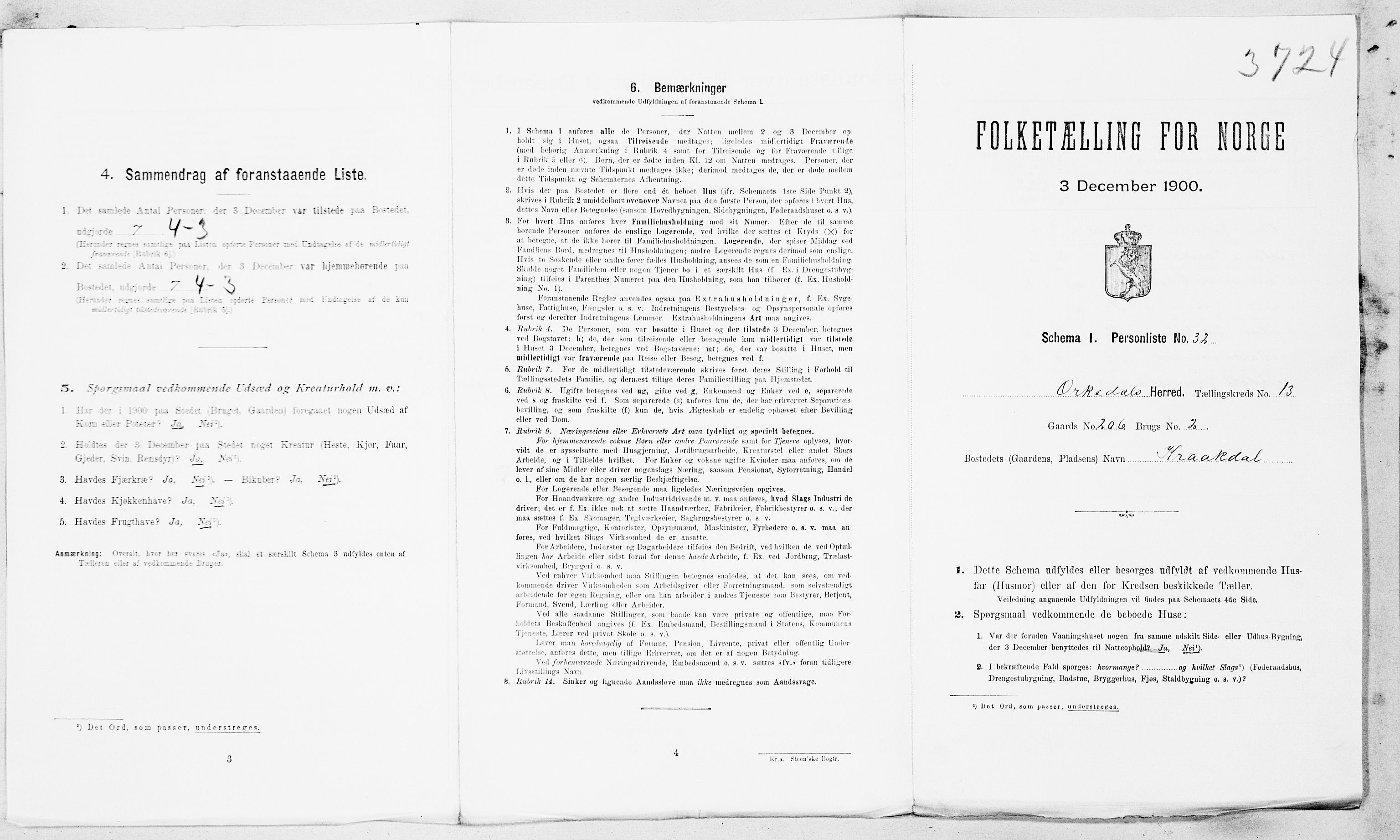 SAT, Folketelling 1900 for 1638 Orkdal herred, 1900, s. 1840