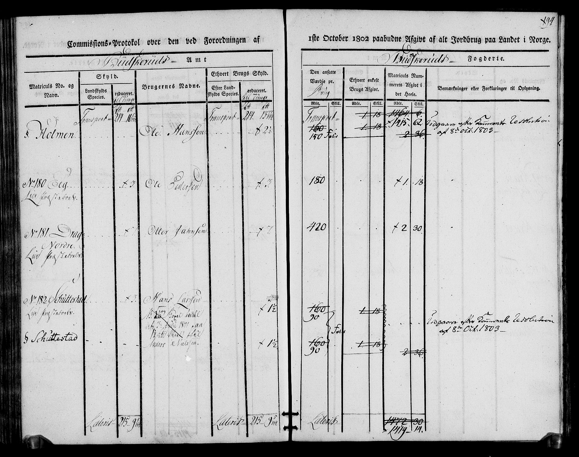 Rentekammeret inntil 1814, Realistisk ordnet avdeling, RA/EA-4070/N/Ne/Nea/L0064: Buskerud fogderi. Kommisjonsprotokoll for Lier prestegjeld, 1803, s. 95