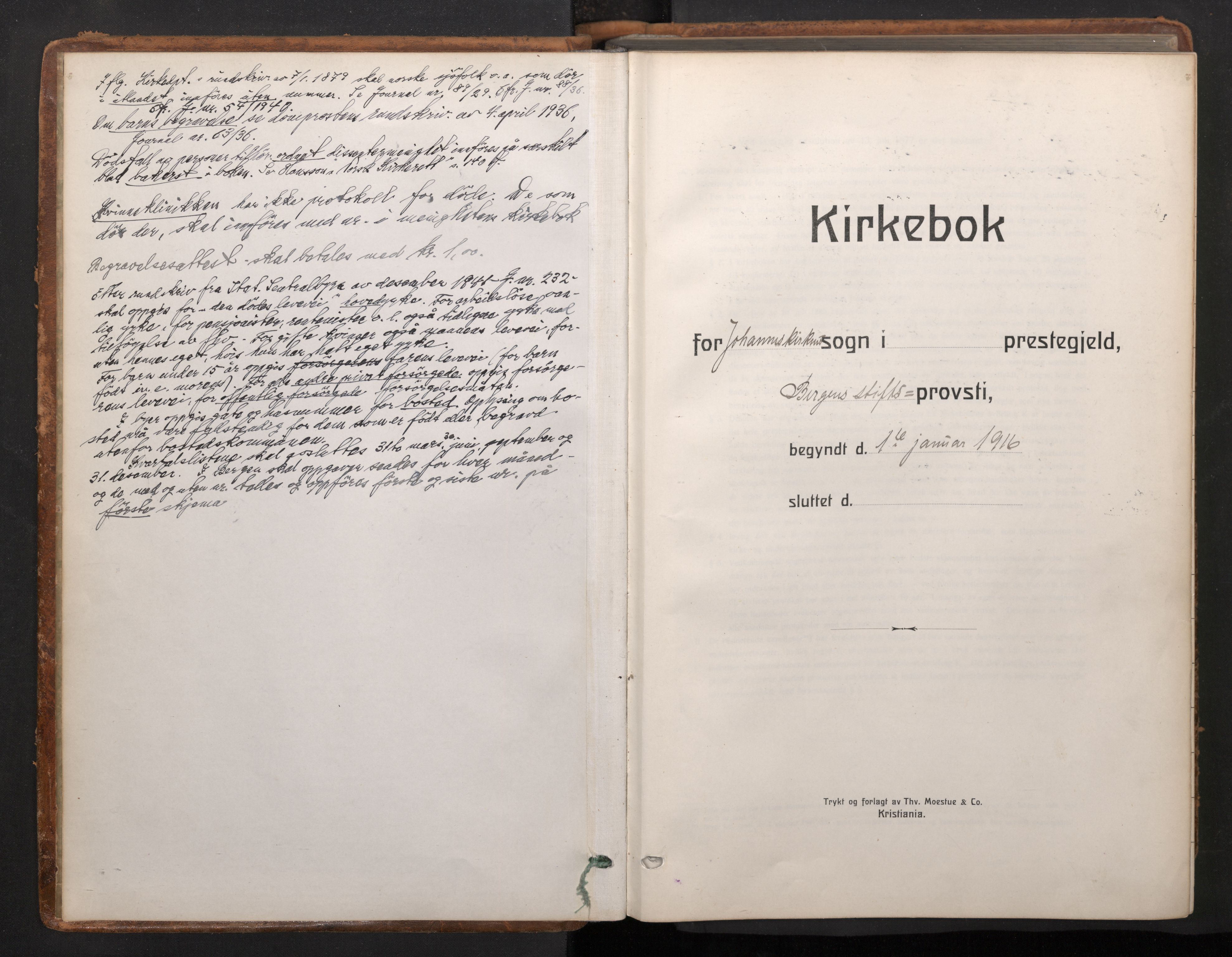 Johanneskirken sokneprestembete, SAB/A-76001/H/Haa/L0020: Ministerialbok nr. E 2, 1916-1951