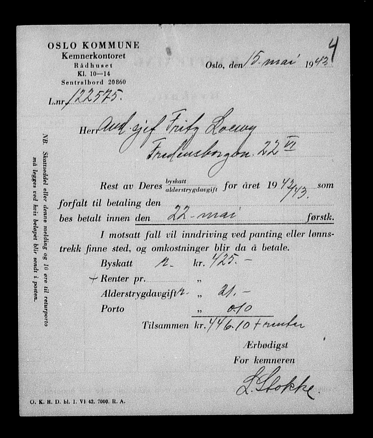 Justisdepartementet, Tilbakeføringskontoret for inndratte formuer, AV/RA-S-1564/H/Hc/Hcc/L0960: --, 1945-1947, s. 45