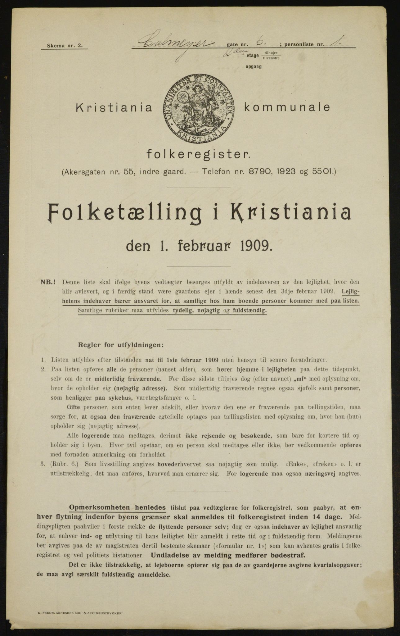 OBA, Kommunal folketelling 1.2.1909 for Kristiania kjøpstad, 1909, s. 10238