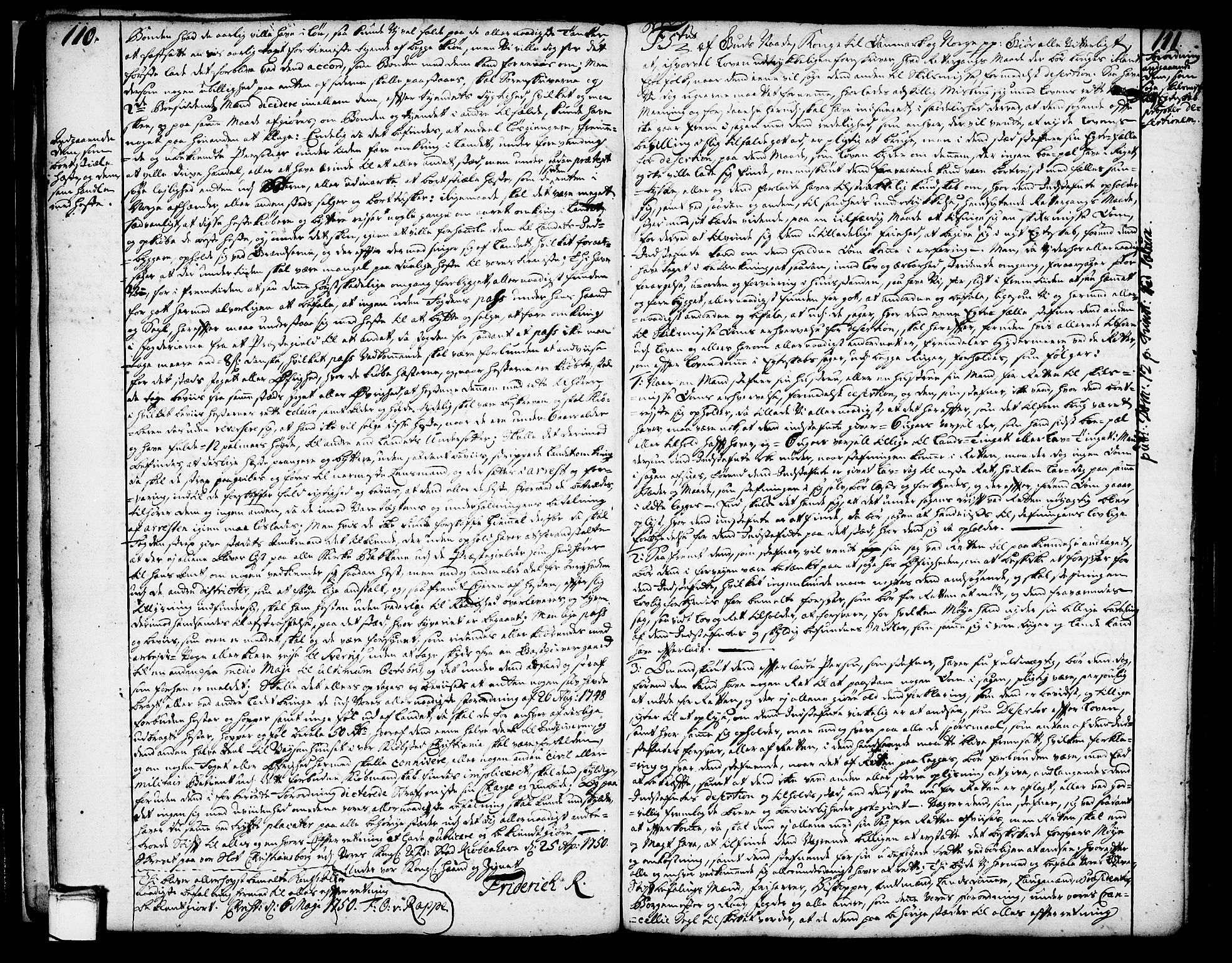 Solum sokneprestkontor, AV/SAKO-A-305/A/Aa/L0002: Kallsbok, 1743-1791, s. 110-111