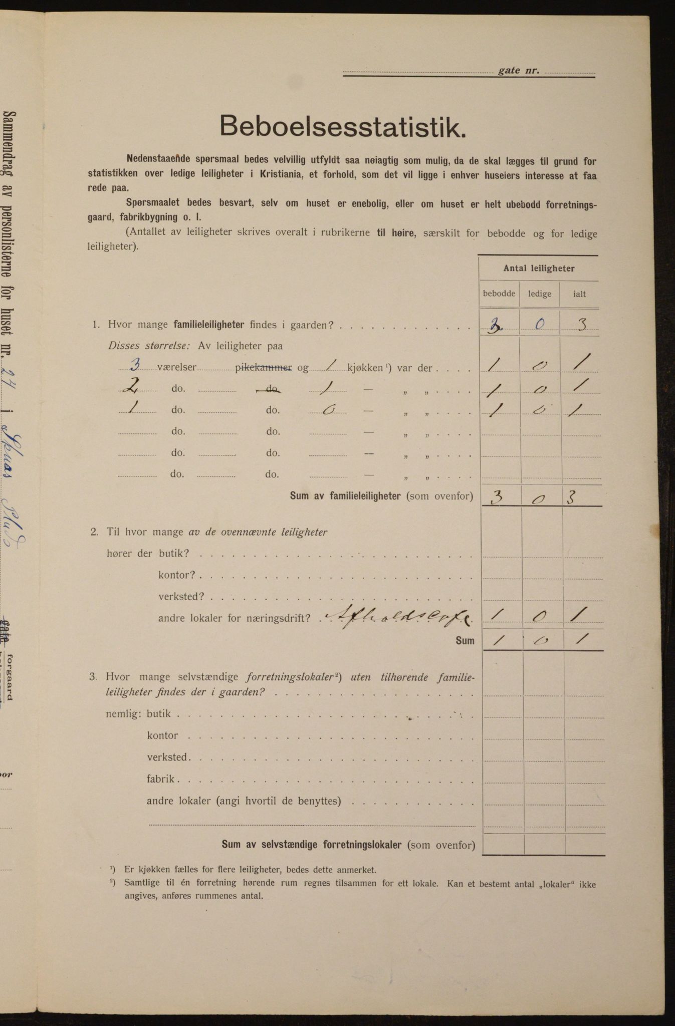 OBA, Kommunal folketelling 1.2.1912 for Kristiania, 1912, s. 90730