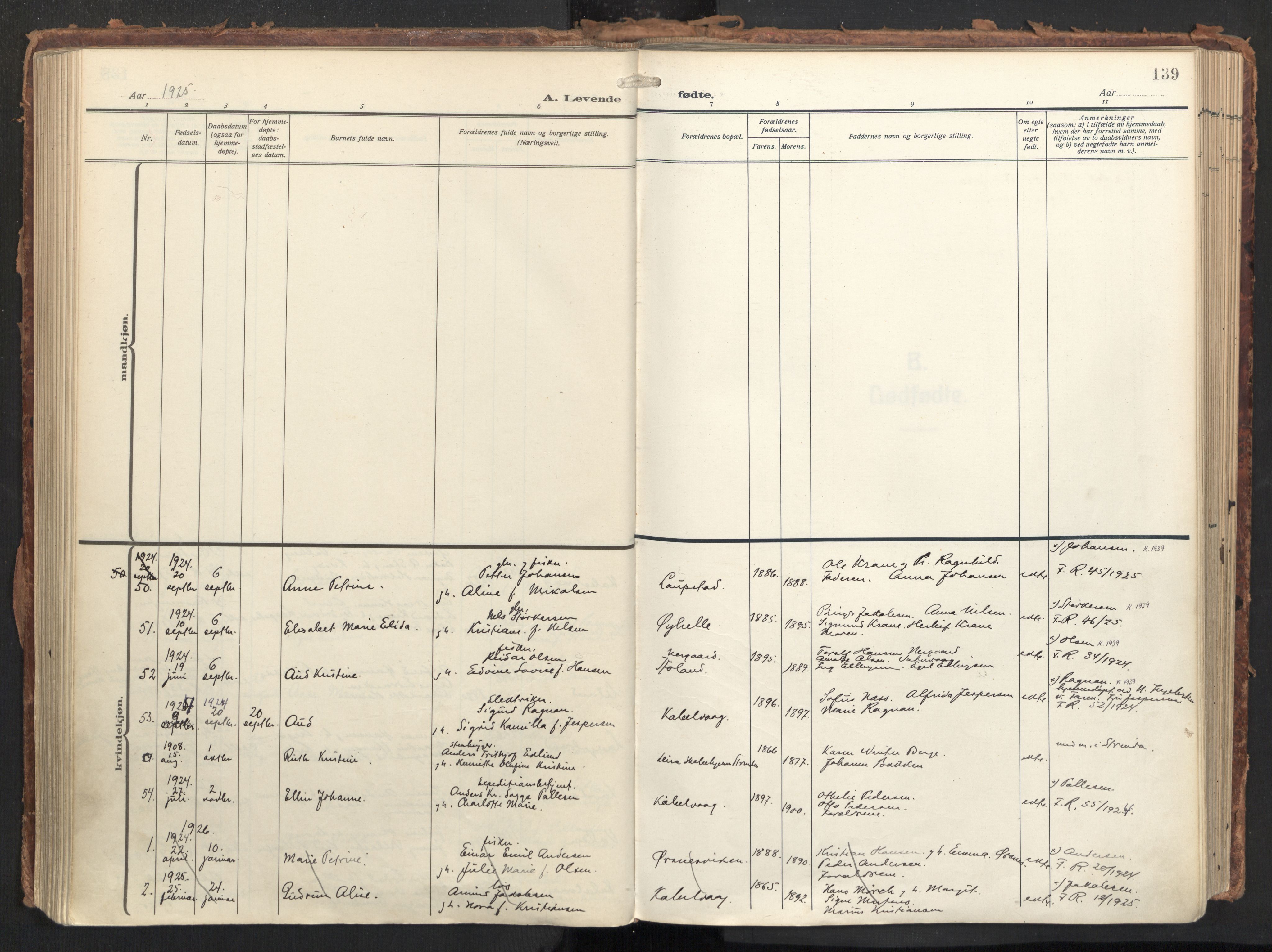 Ministerialprotokoller, klokkerbøker og fødselsregistre - Nordland, AV/SAT-A-1459/874/L1064: Ministerialbok nr. 874A08, 1915-1926, s. 139