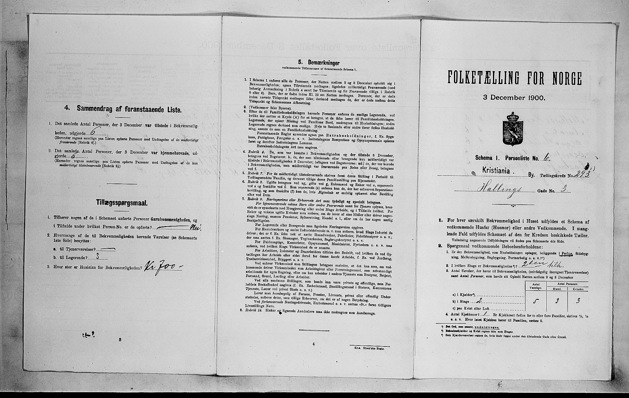 SAO, Folketelling 1900 for 0301 Kristiania kjøpstad, 1900, s. 32126