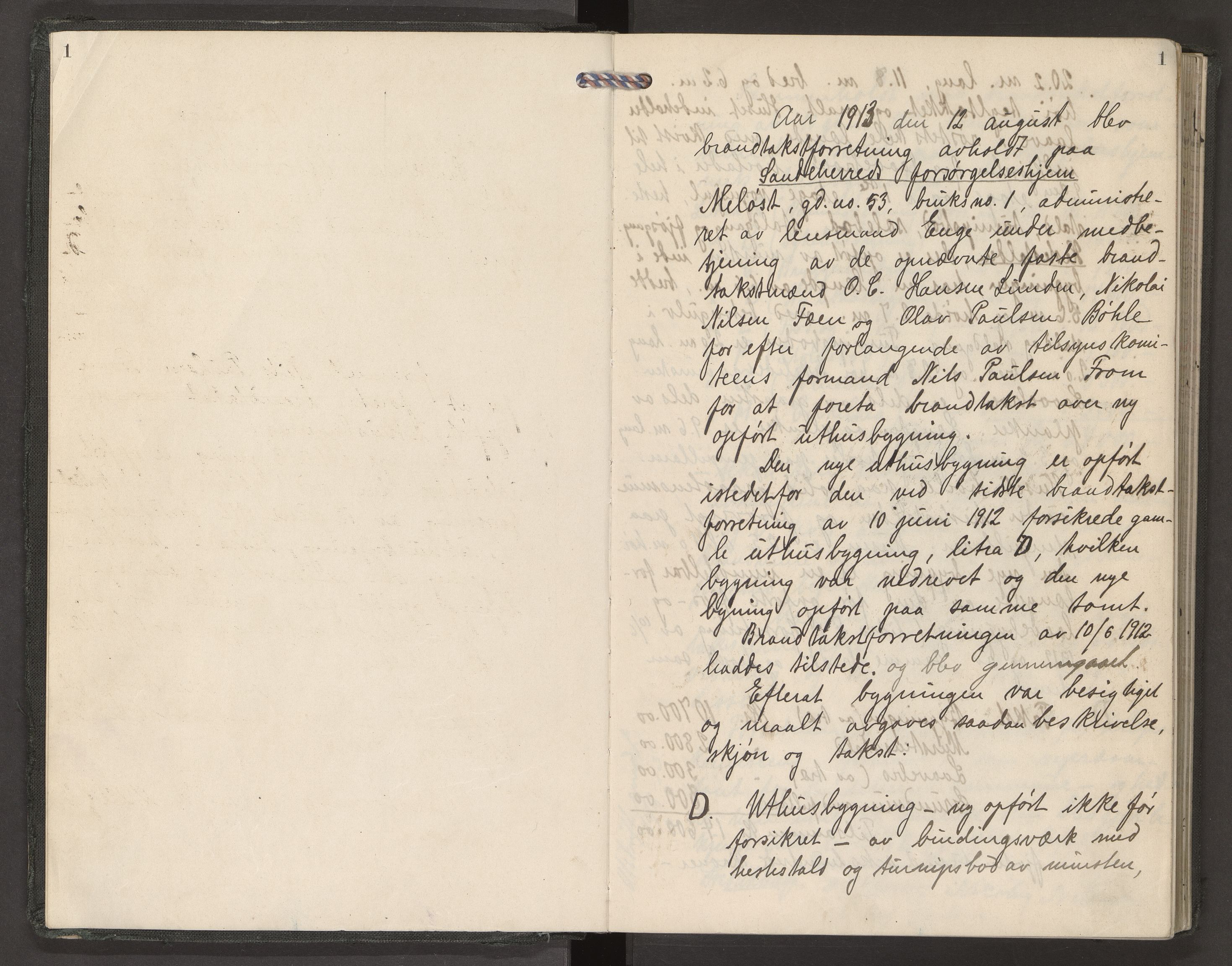 Sandar lensmannskontor, AV/SAKO-A-545/Y/Yc/Yca/L0006: Branntakstprotokoll, 1913-1918