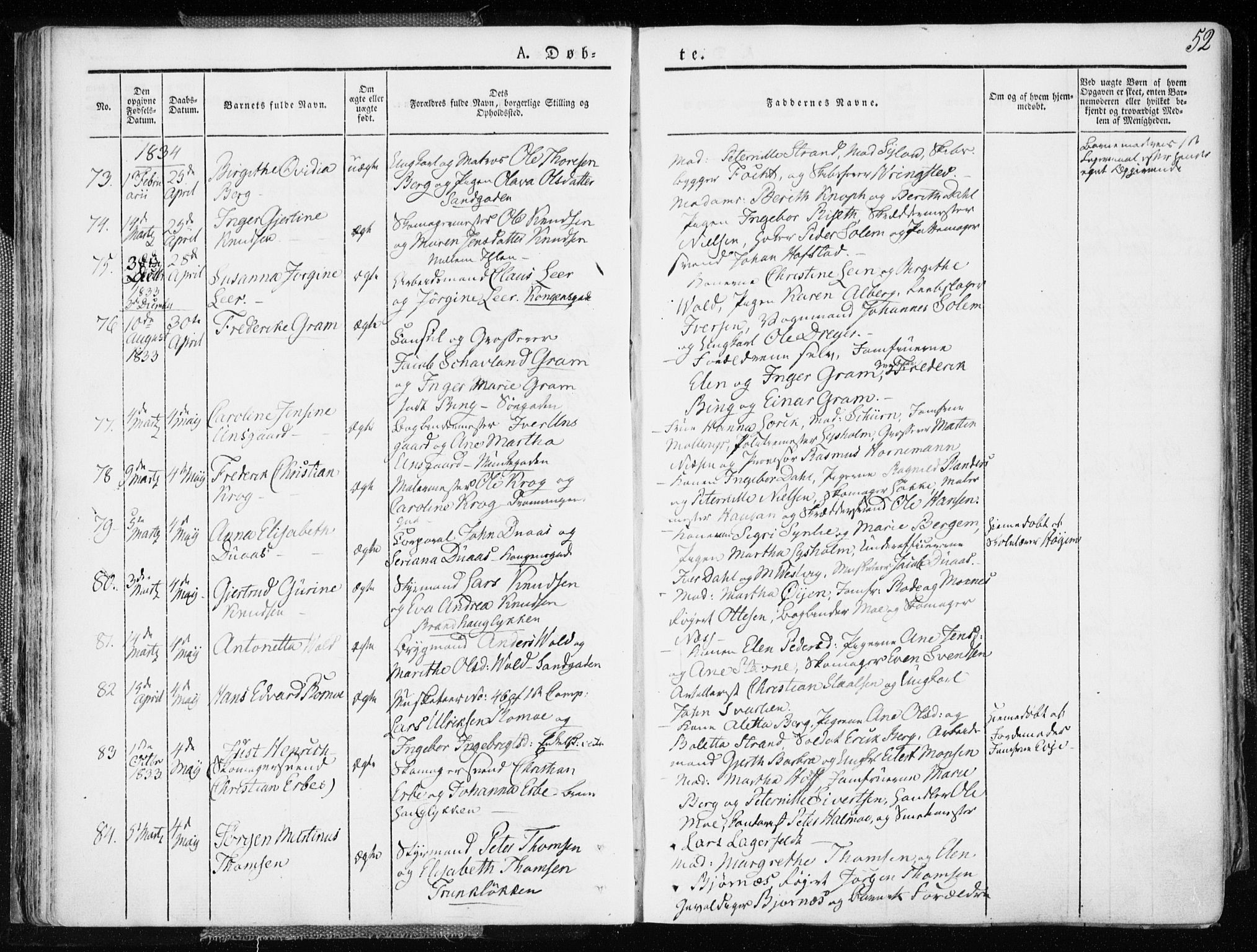 Ministerialprotokoller, klokkerbøker og fødselsregistre - Sør-Trøndelag, AV/SAT-A-1456/601/L0047: Ministerialbok nr. 601A15, 1831-1839, s. 52