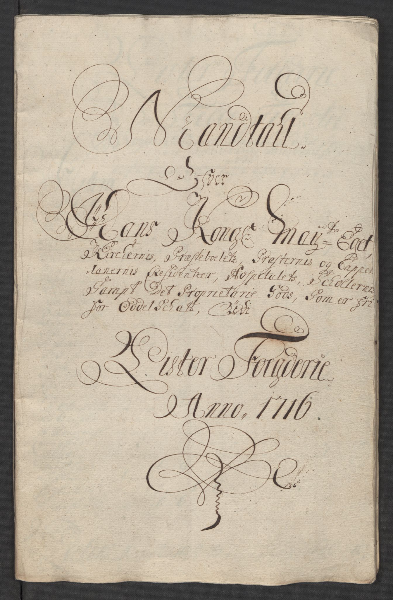 Rentekammeret inntil 1814, Reviderte regnskaper, Fogderegnskap, AV/RA-EA-4092/R43/L2560: Fogderegnskap Lista og Mandal, 1716, s. 233