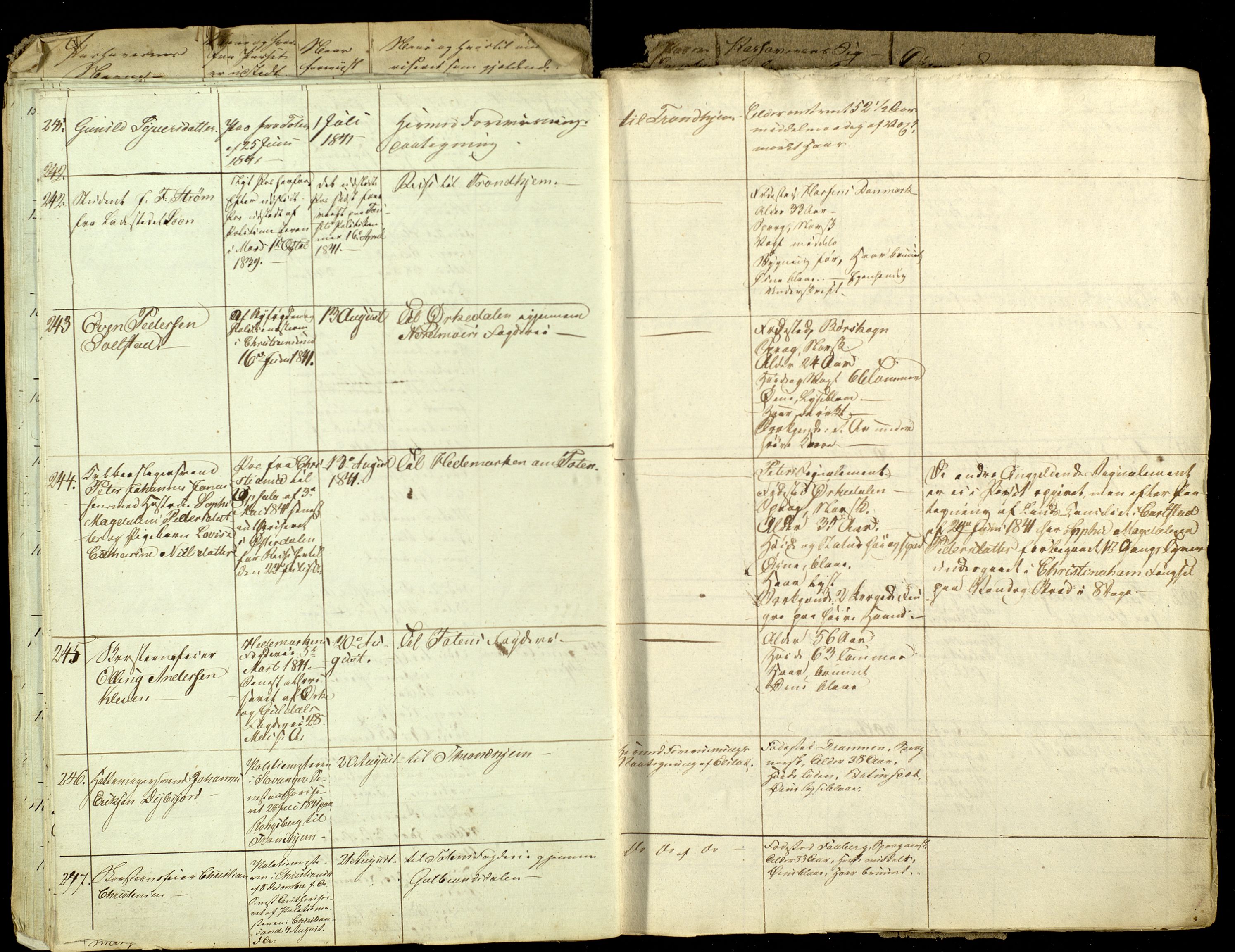 Gudbrandsdalen fogderi, SAH/FOGDO-002/L/La/L0002: Passjournal, 1837-1844