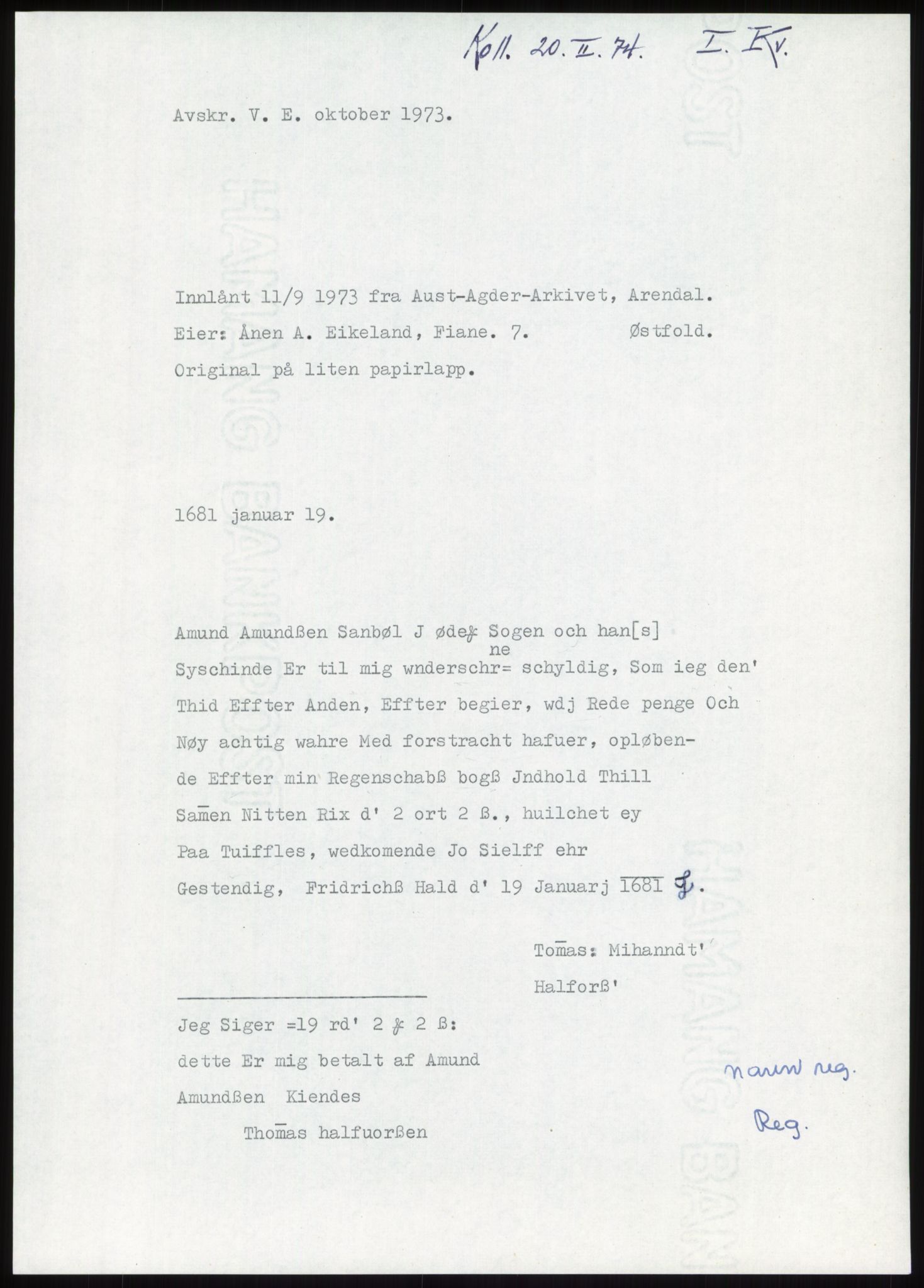 Samlinger til kildeutgivelse, Diplomavskriftsamlingen, AV/RA-EA-4053/H/Ha, s. 114