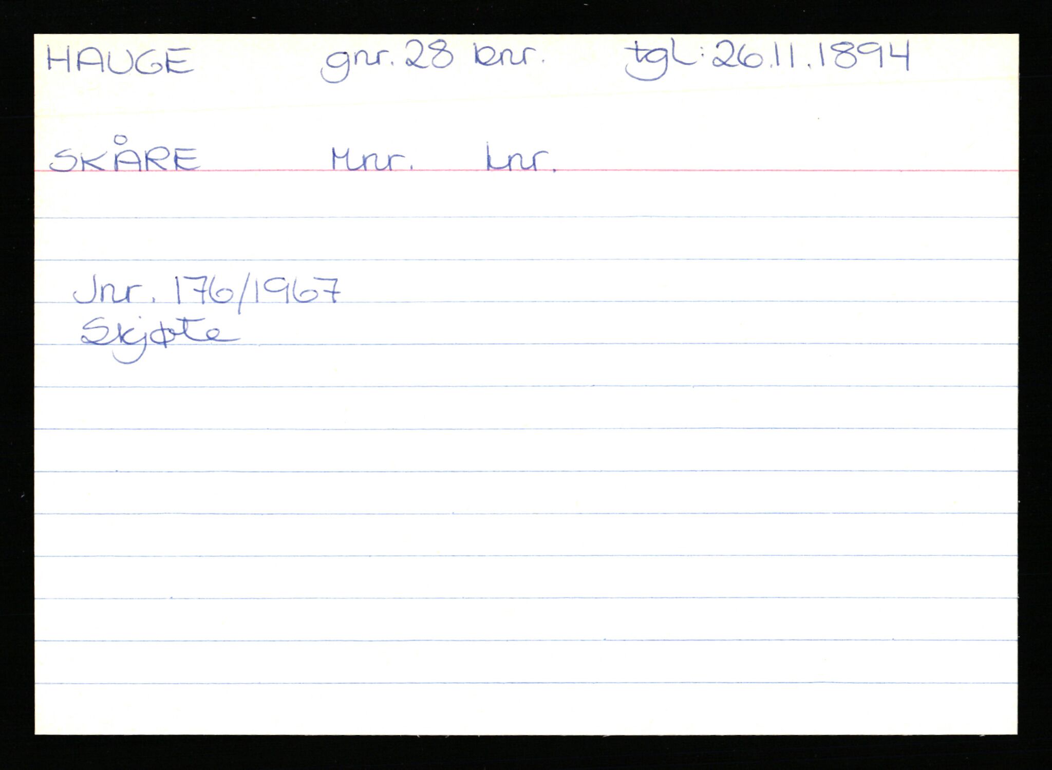 Statsarkivet i Stavanger, AV/SAST-A-101971/03/Y/Yk/L0015: Registerkort sortert etter gårdsnavn: Haneberg - Haugland nedre, 1750-1930, s. 448