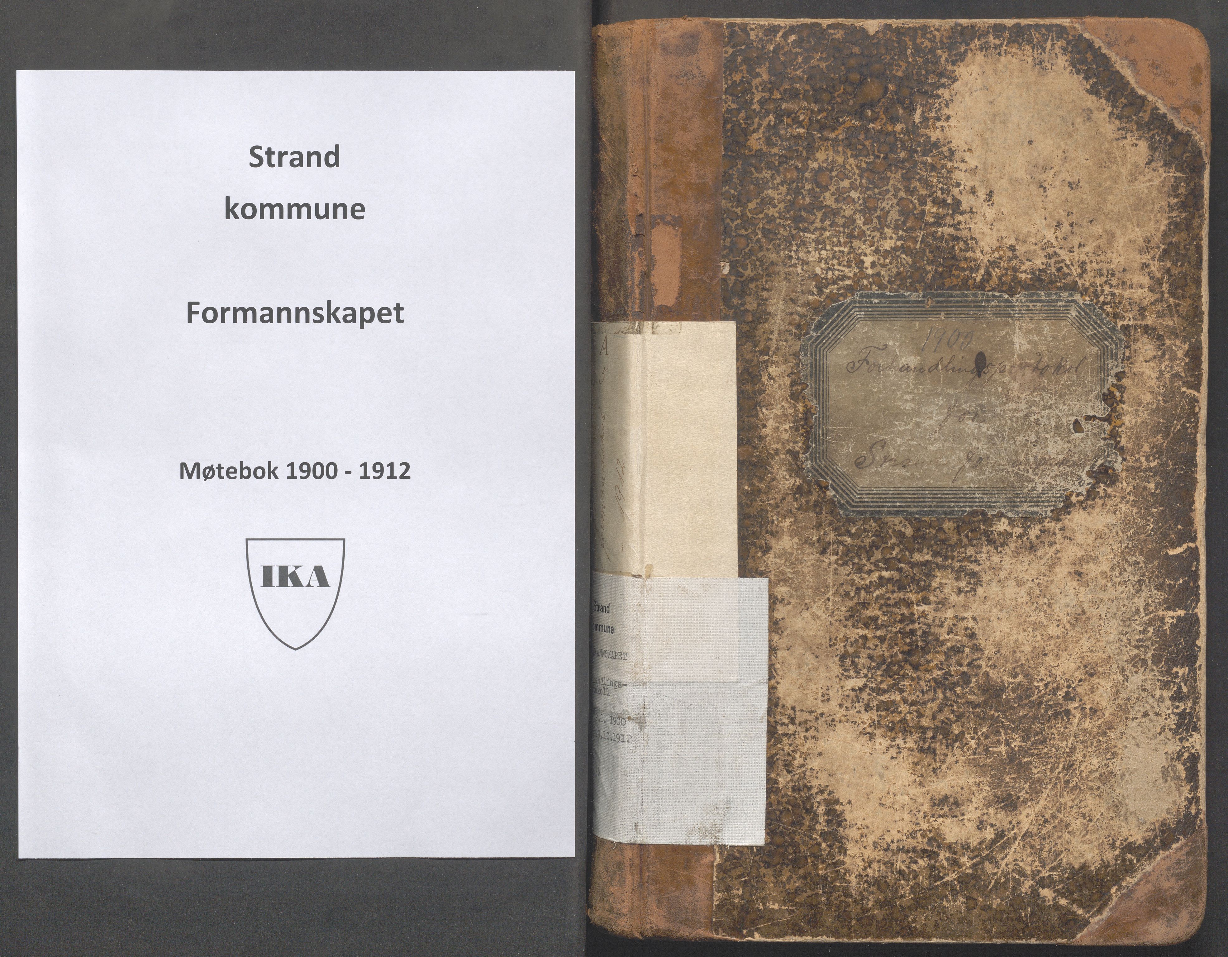 Strand kommune - Formannskapet/Rådmannskontoret, IKAR/A-104/A/Aa/Aaa/L0003: Møtebok, 1900-1912