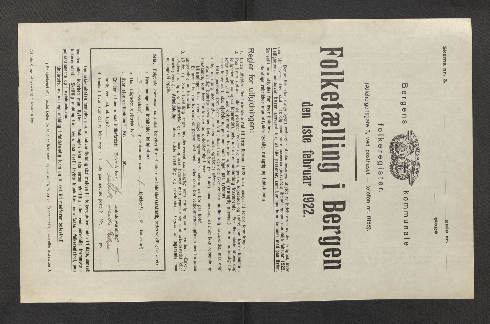 SAB, Kommunal folketelling 1922 for Bergen kjøpstad, 1922, s. 34919