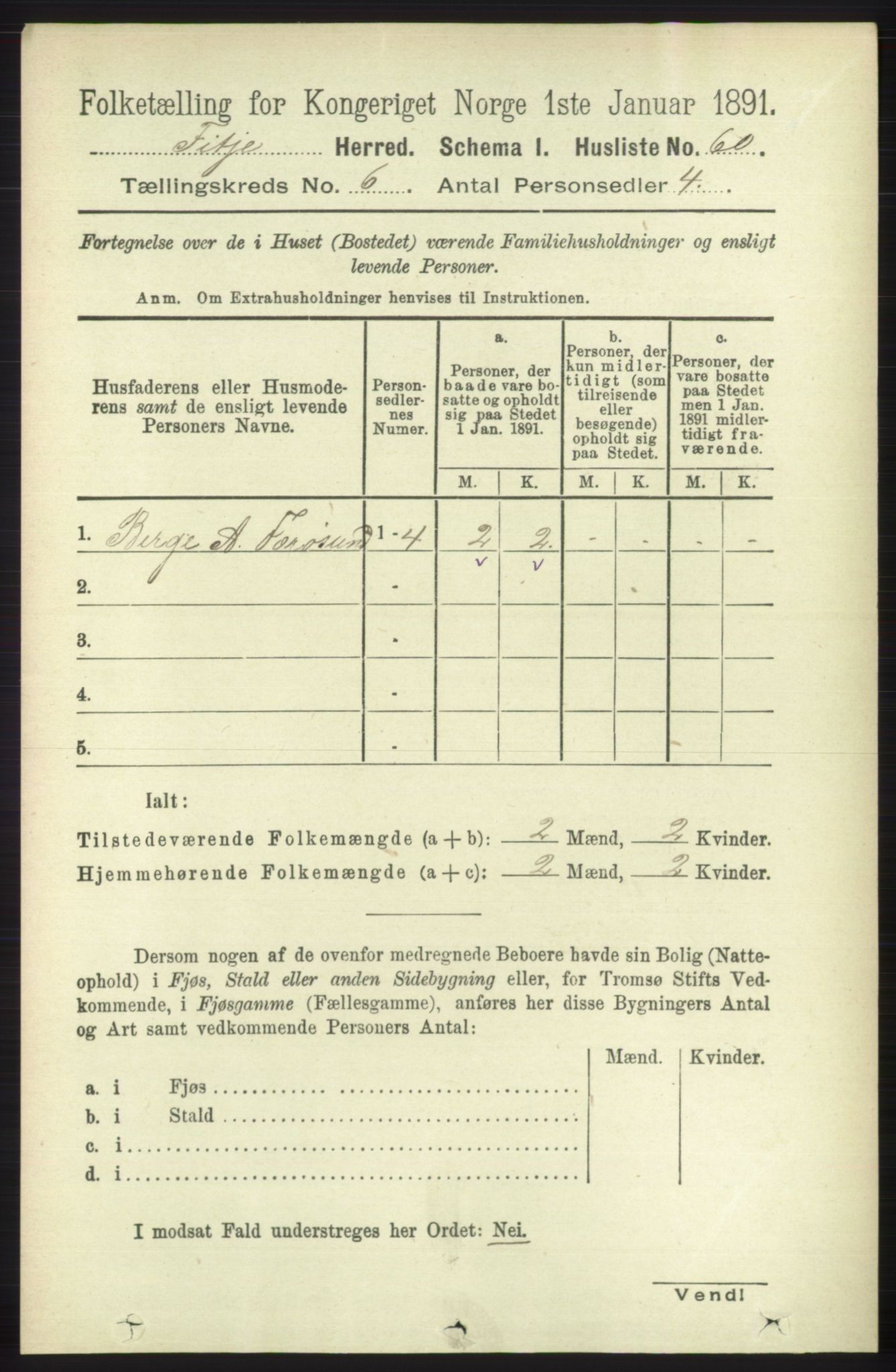 RA, Folketelling 1891 for 1222 Fitjar herred, 1891, s. 2377